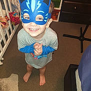 Dalton is registered to the contest to win money with this photo: child, costume, fictional_character, fun, head, room, toddler