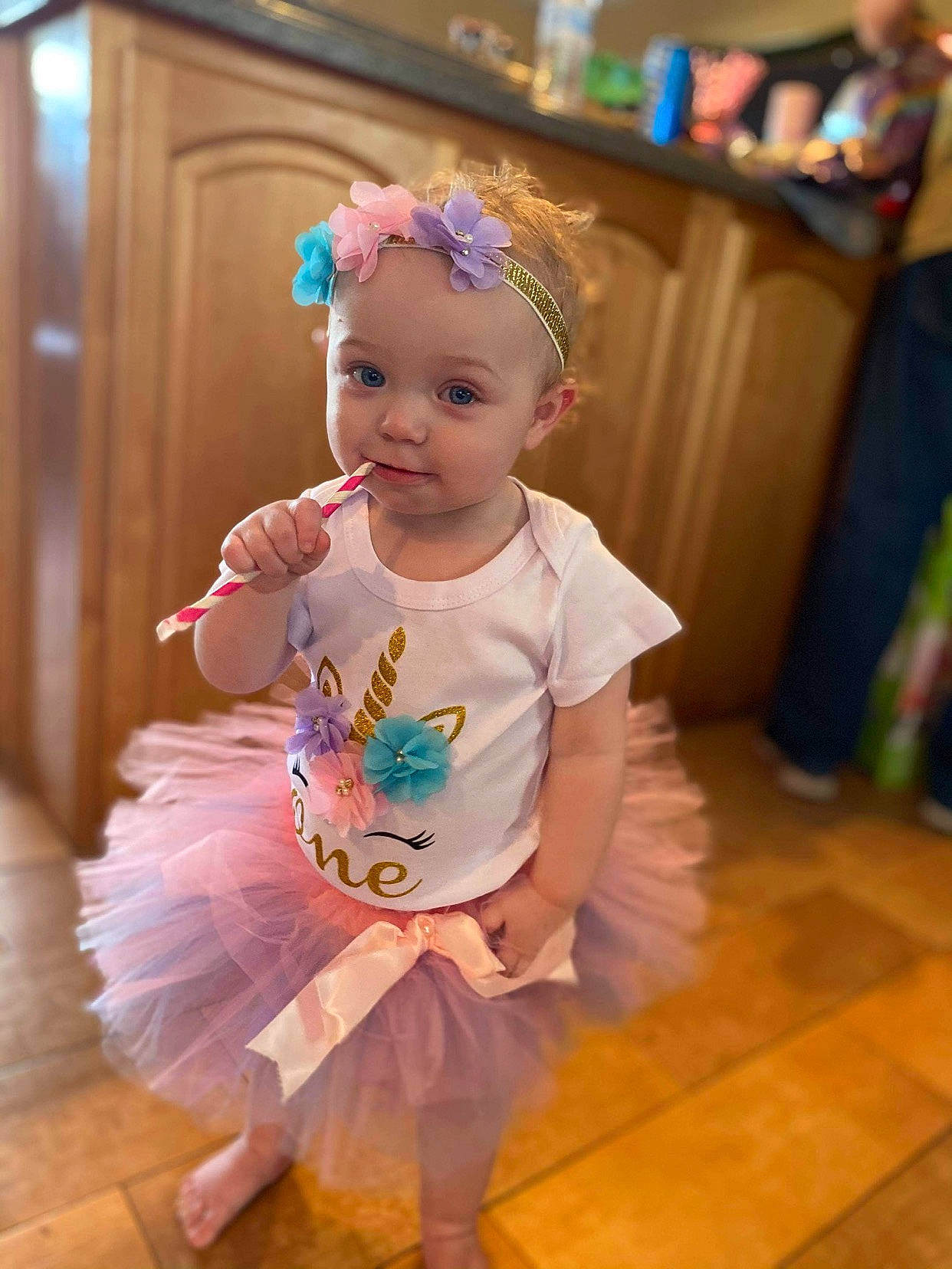 Aliya joined the competition — help win amazing prizes! baby, baby_toddler_clothing, ballet_tutu, child, costume, dance, embellishment, fashion_accessory, floor, flooring, hair_accessory, headband, headpiece, headwear, laminate_flooring, lavender, person, pink, toddler, wood_flooring