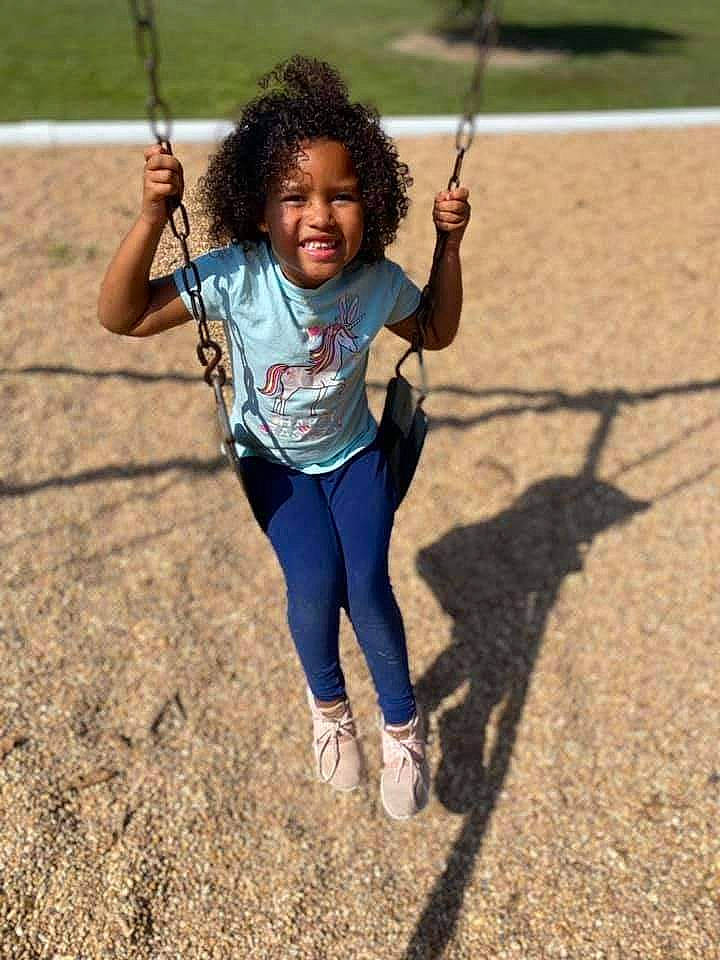 Annsleigh joined the competition — help win amazing prizes! child, city, electric_blue, facial_expression, fun, grass, happy, leisure, outdoor_play_equipment, people_in_nature, person, play, playground, recreation, smile, soil, swing, t_shirt, thigh, toddler