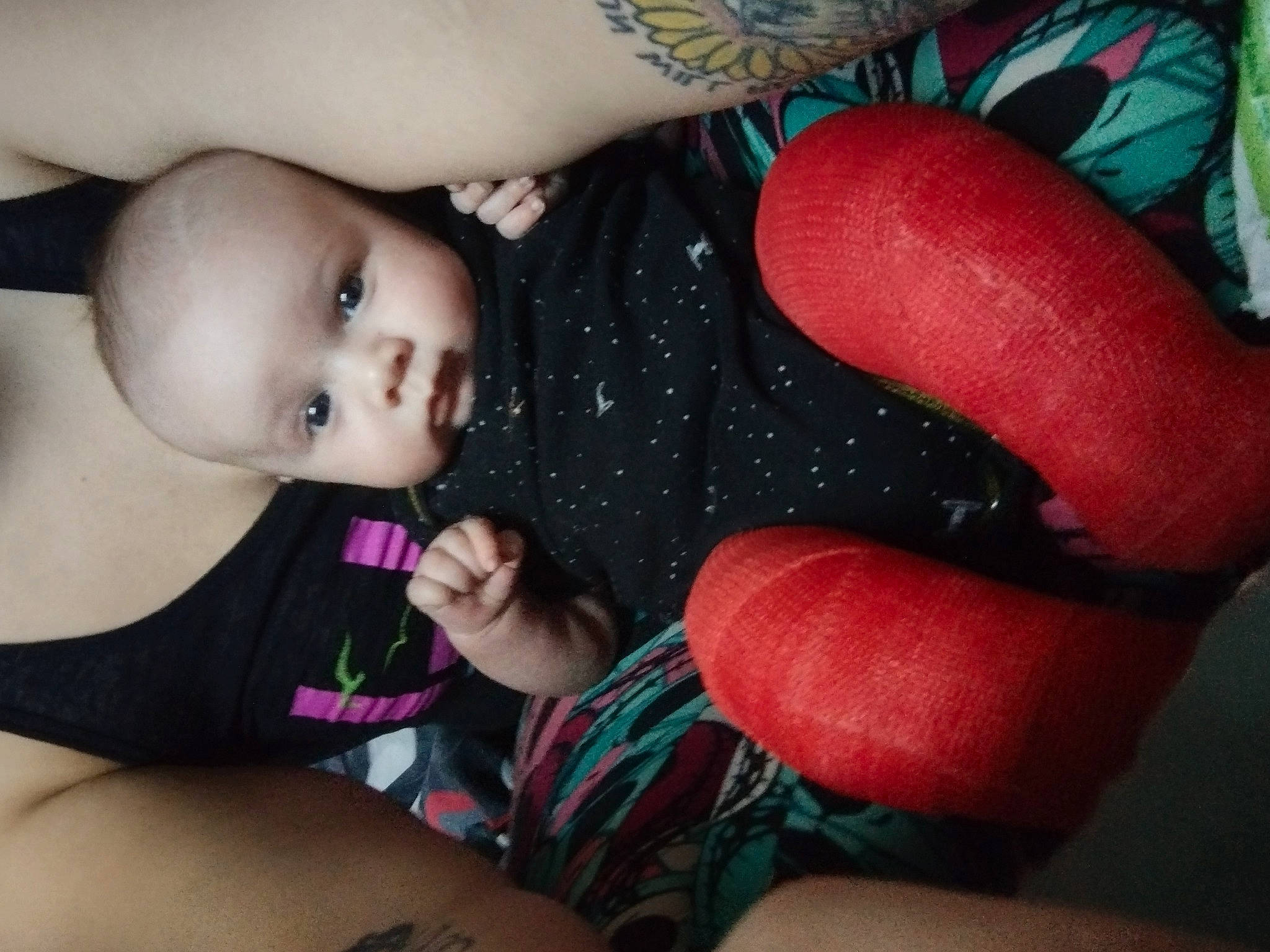 Mikah joined the competition — help win amazing prizes! baby_toddler_clothing, cheek, comfort, eye, finger, gesture, iris, joint, leg, lip, mouth, nail, nose, person, pink, skin, sleeve, thigh, thumb, toddler