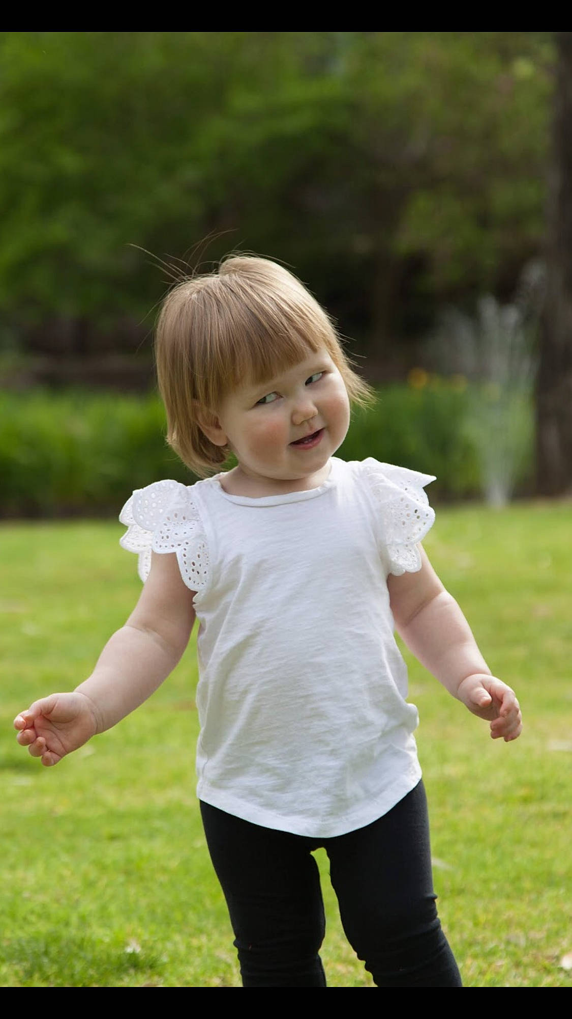 Amelia joined the competition — help win amazing prizes! baby, child, fun, grass, happy, meadow, people_in_nature, person, photography, play, sleeve, smile, spring, summer, toddler, walking