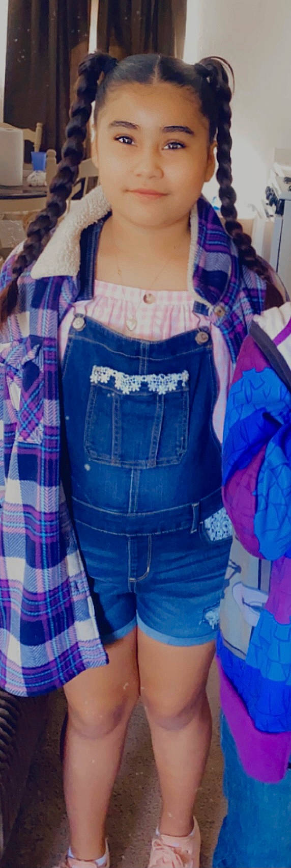 Evony joined the competition — help win amazing prizes! azure, blue, clothing, collar, cool, denim, dress_shirt, fashion_design, joy, neck, outerwear, person, plaid, purple, shoulder, sleeve, street_fashion, t_shirt, tartan, textile