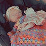 éléna participe au concours pour gagner de l'argent avec cette photo : baby, baby_products, baby_sleeping, baby_toddler_clothing, baby_toys, child, comfort, linens, nail, orange, pattern, peach, pink, plastic, sitting, stuffed_toy, textile, toddler, toy, trunk