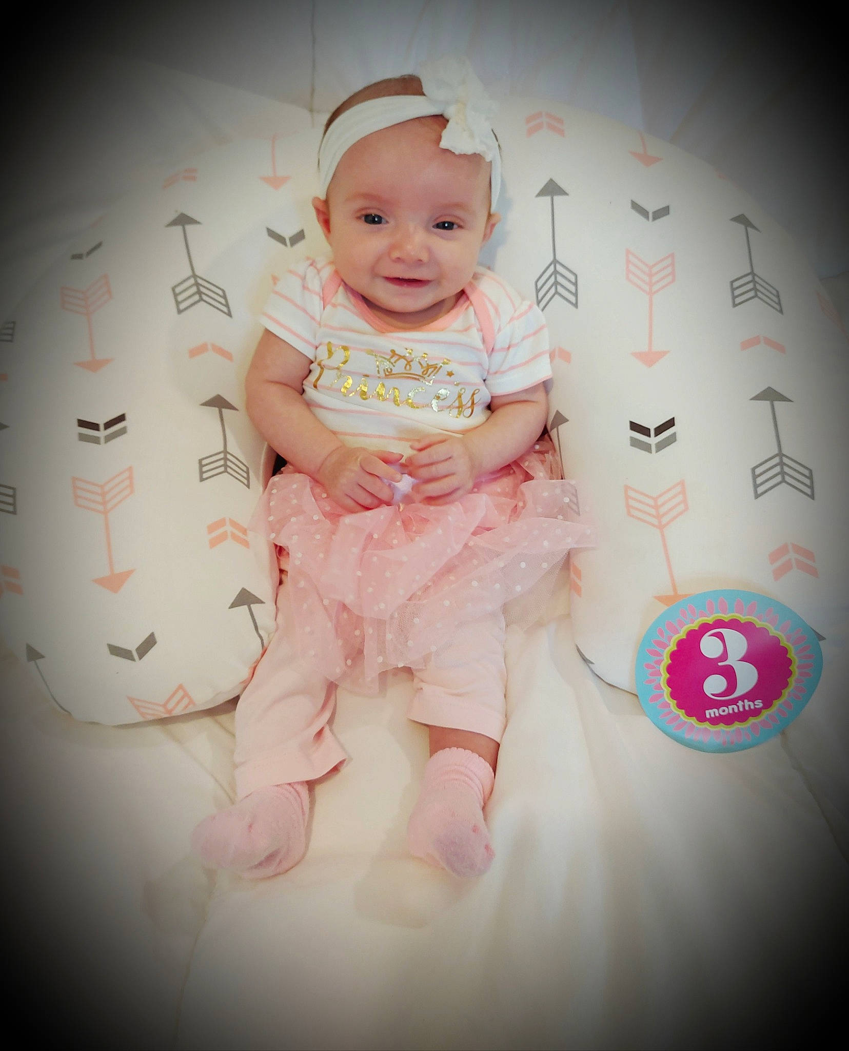 Avalee joined the competition — help win amazing prizes! baby, baby_toddler_clothing, beauty, cheek, child, facial_expression, finger, flash_photography, font, fun, happy, head, headwear, peach, person, pink, room, skin, sleeve, smile