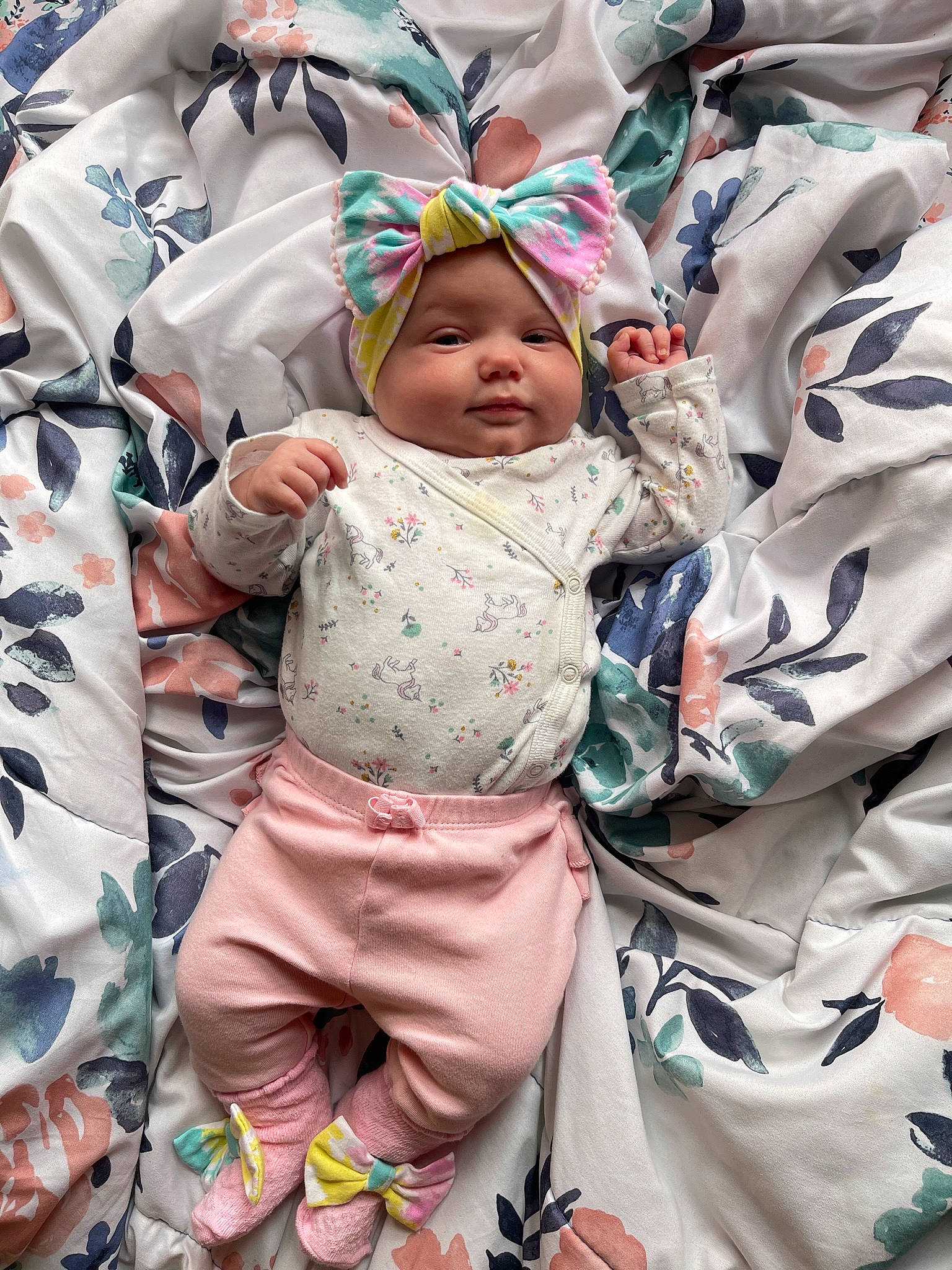 Calliope joined the competition — help win amazing prizes! baby, baby_products, baby_toddler_clothing, child, event, fun, grass, happy, hat, headwear, leaf, linens, pattern, people, person, pink, public_event, sleeve, t_shirt, textile