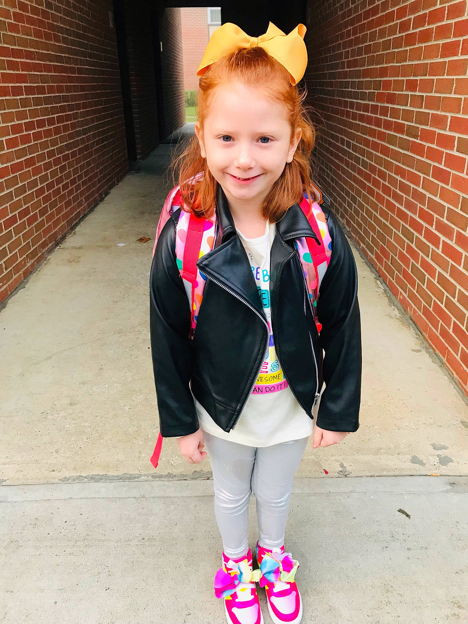 Kota joined the competition — help win amazing prizes! brick, brickwork, cool, electric_blue, fashion_accessory, happy, human_leg, joy, knee, neck, outerwear, pattern, person, pink, school_uniform, sleeve, smile, sock, street_fashion, thigh