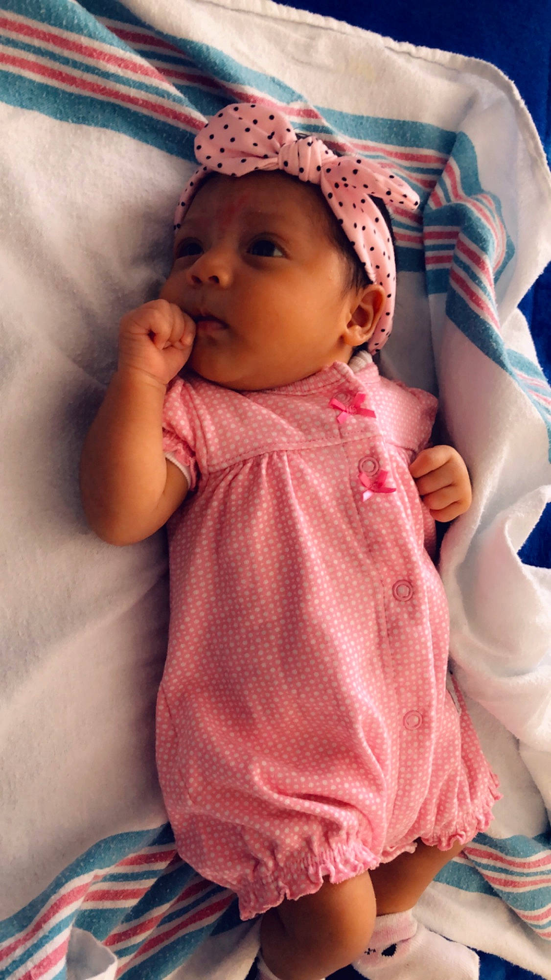 Jaquelín joined the competition — help win amazing prizes! baby, bonnet, cheek, child, eye, headgear, linens, lip, person, pink, product, skin, textile, toddler