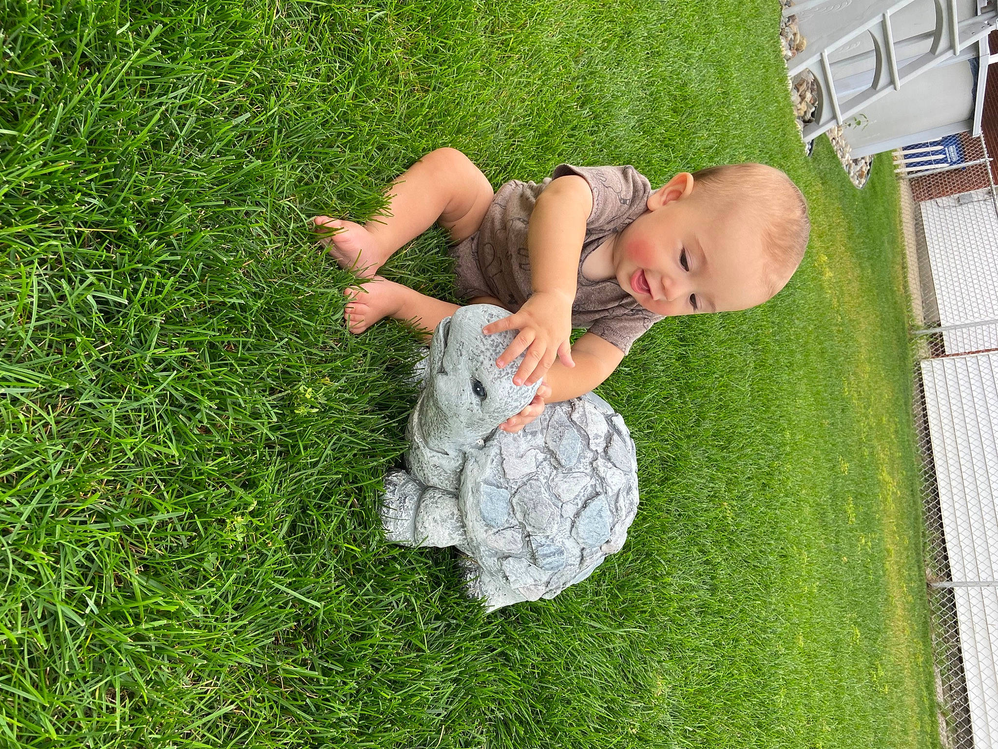 Keegan joined the competition — help win amazing prizes! baby, baby_toddler_clothing, child, crawling, flooring, fun, garden, grass, grass_family, grassland, groundcover, happy, lawn, leisure, meadow, pattern, people_in_nature, person, plant, sitting