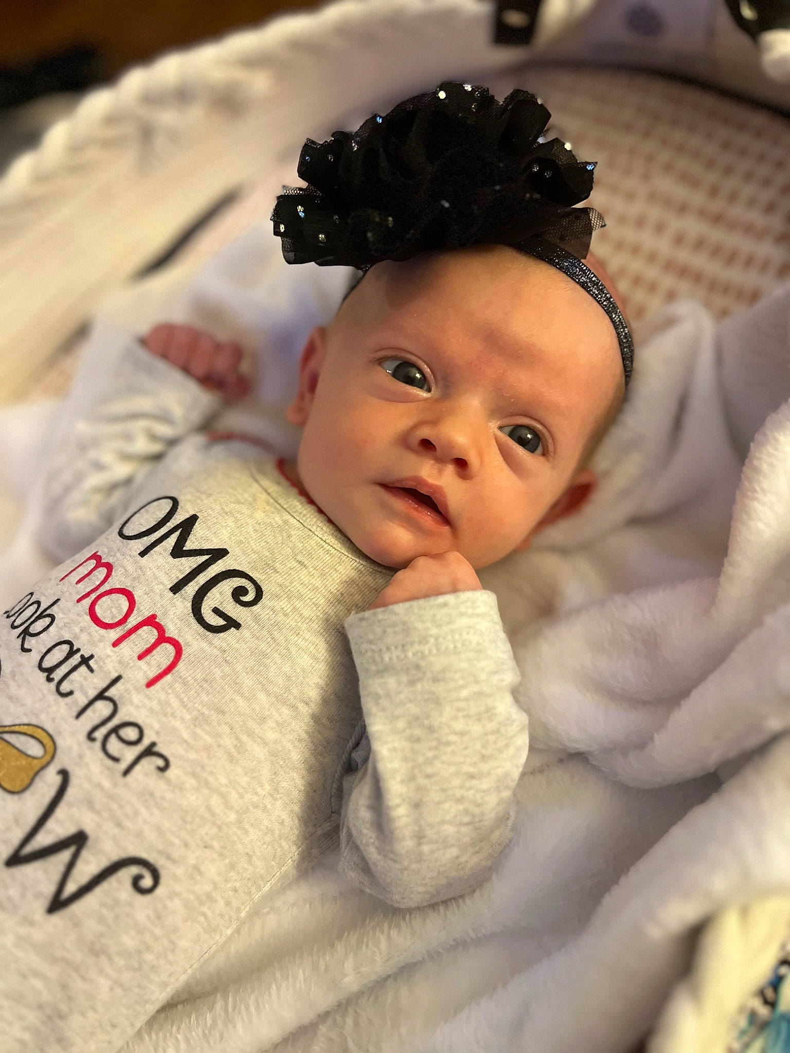 Elliana is registered to the contest to win money with this photo: baby, baby_sleeping, cap, cheek, child, comfort, costume_hat, eye, eyebrow, eyelash, fashion_accessory, fur, hair_accessory, happy, headgear, headpiece, linens, person, skin, textile