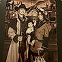 Landyn is registered to the contest to win money with this photo: baby, costume, cowboy_hat, decor, family, hat, indoor, man, old_west, parasol, people, playing_cards, portrait, rifle, sepia, smile, umbrella, vintage, woman, wooden_background