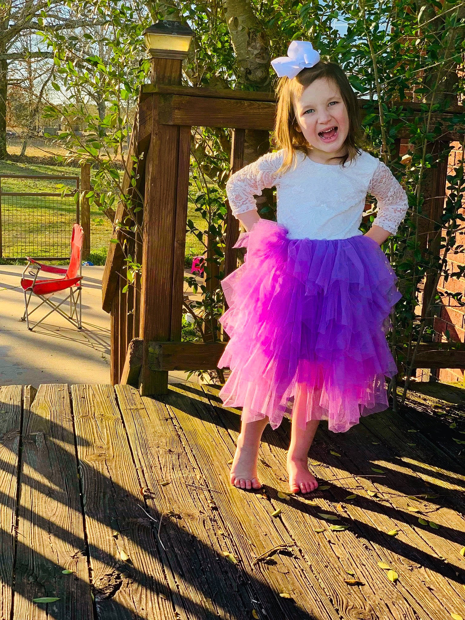 Macey joined the competition — help win amazing prizes! ballet_tutu, child, child_model, clothing, cocktail_dress, costume, dress, fawn, joy, magenta, person, photo_shoot, photography, pink, plant, purple, smile, waist