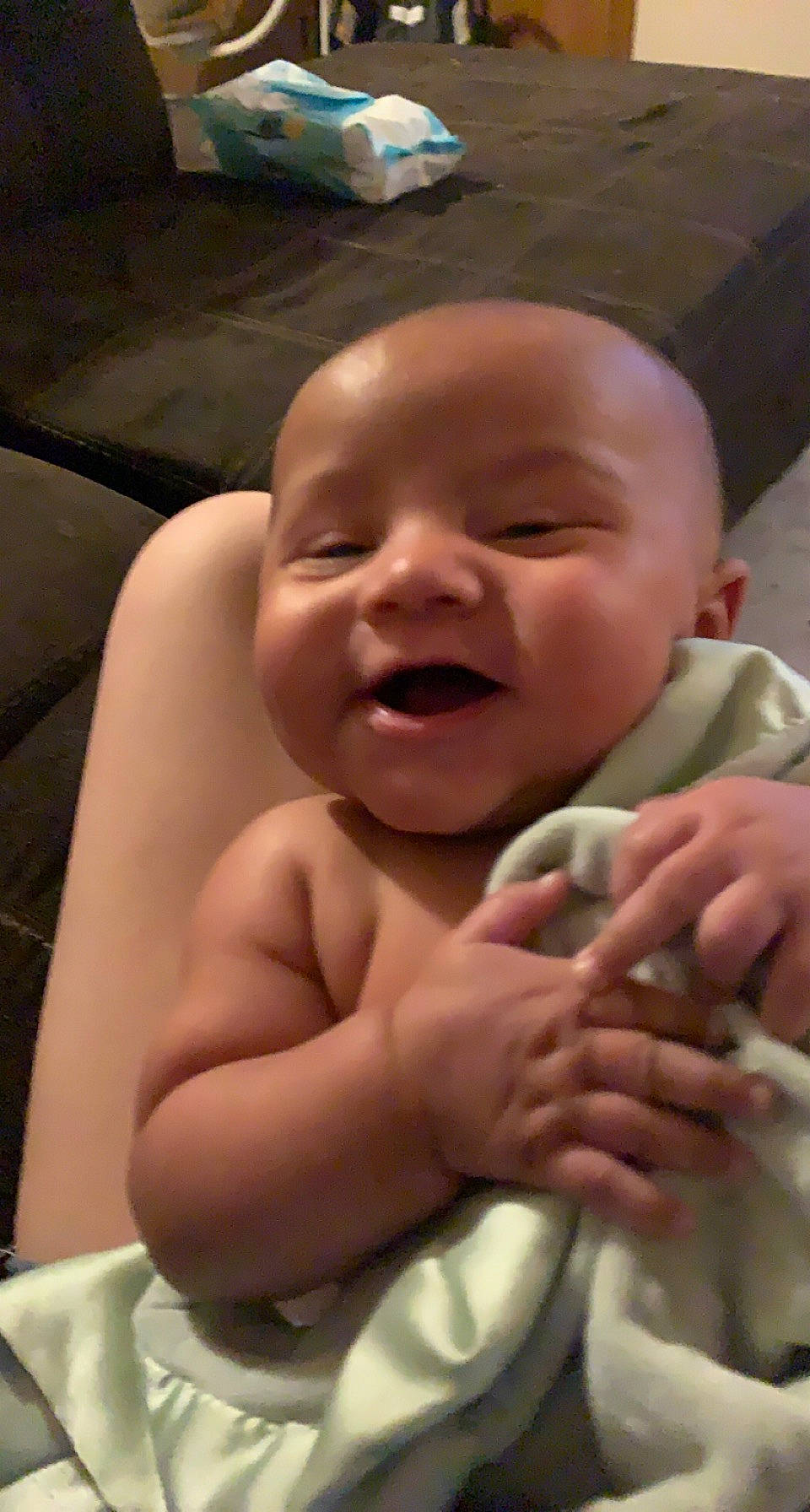 Milo joined the competition — help win amazing prizes! baby, cheek, chin, comfort, eyebrow, facial_expression, finger, gesture, happy, human, lip, mammal, mouth, muscle, nose, person, product, skin, smile, thumb