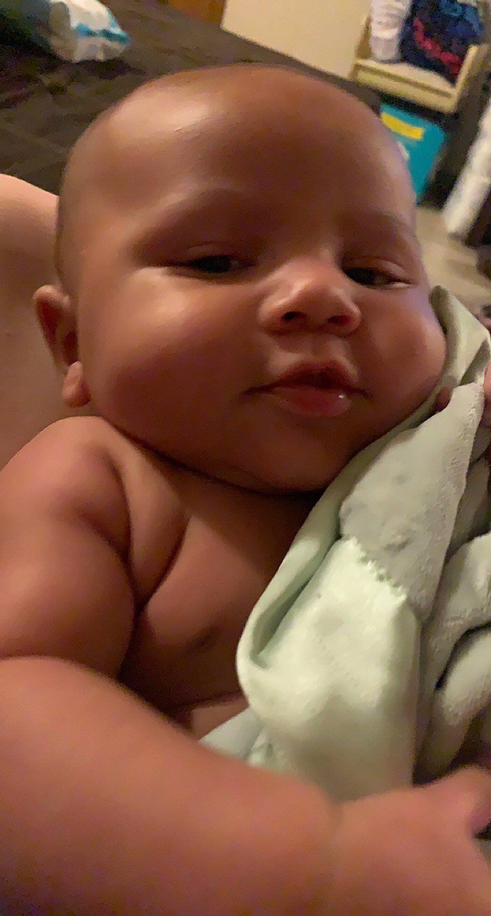 Milo joined the competition — help win amazing prizes! baby, cheek, chest, child, chin, close_up, comfort, eye, eyebrow, eyelash, human_body, iris, lip, mouth, neck, nose, person, skin, smile, thumb