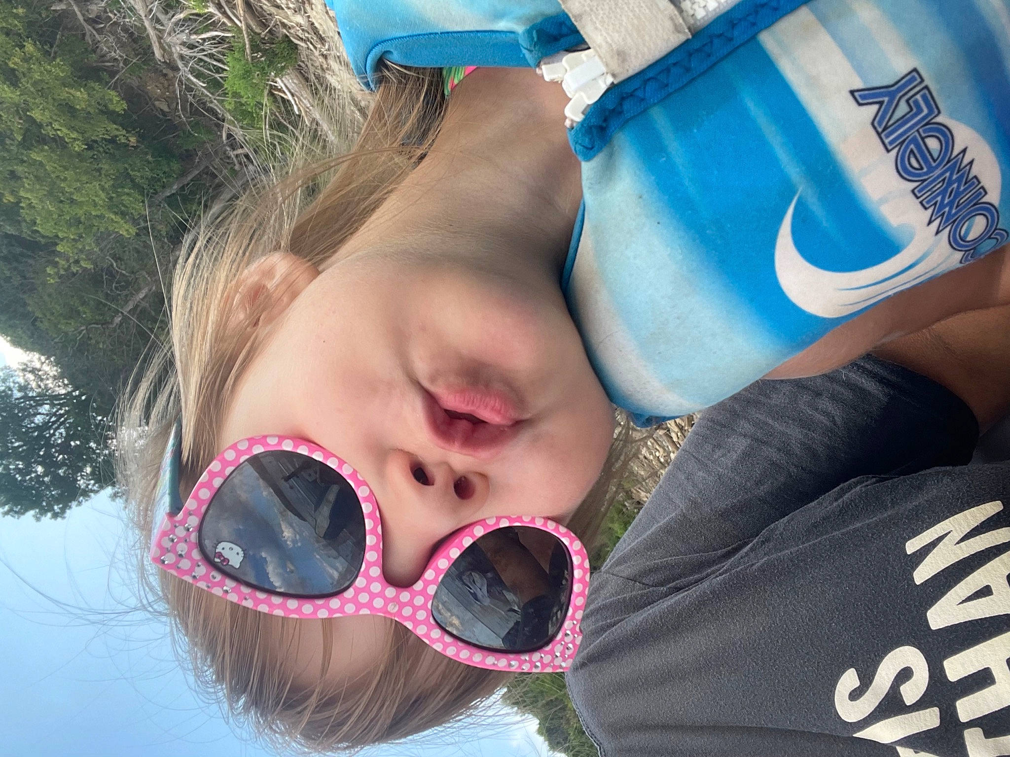 Pyper Rose is registered to the contest to win money with this photo: blue, cool, eyelash, eyewear, facial_expression, finger, goggles, hairstyle, happy, headgear, lip, mouth, nose, organ, person, photograph, skin, sunglasses, sunlight, vision_care