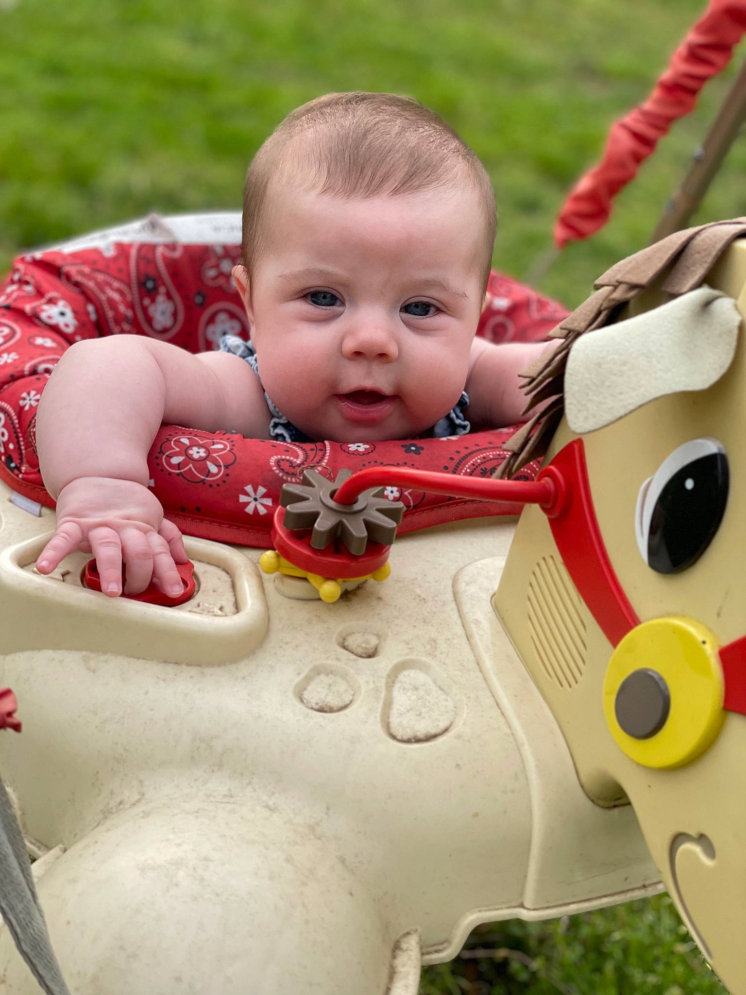 Emma Raelynn joined the competition — help win amazing prizes! baby, baby_products, baby_toddler_clothing, beauty, child, eye, facial_expression, fun, grass, happy, head, leisure, mammal, person, product, public_space, recreation, skin, snapshot, toddler