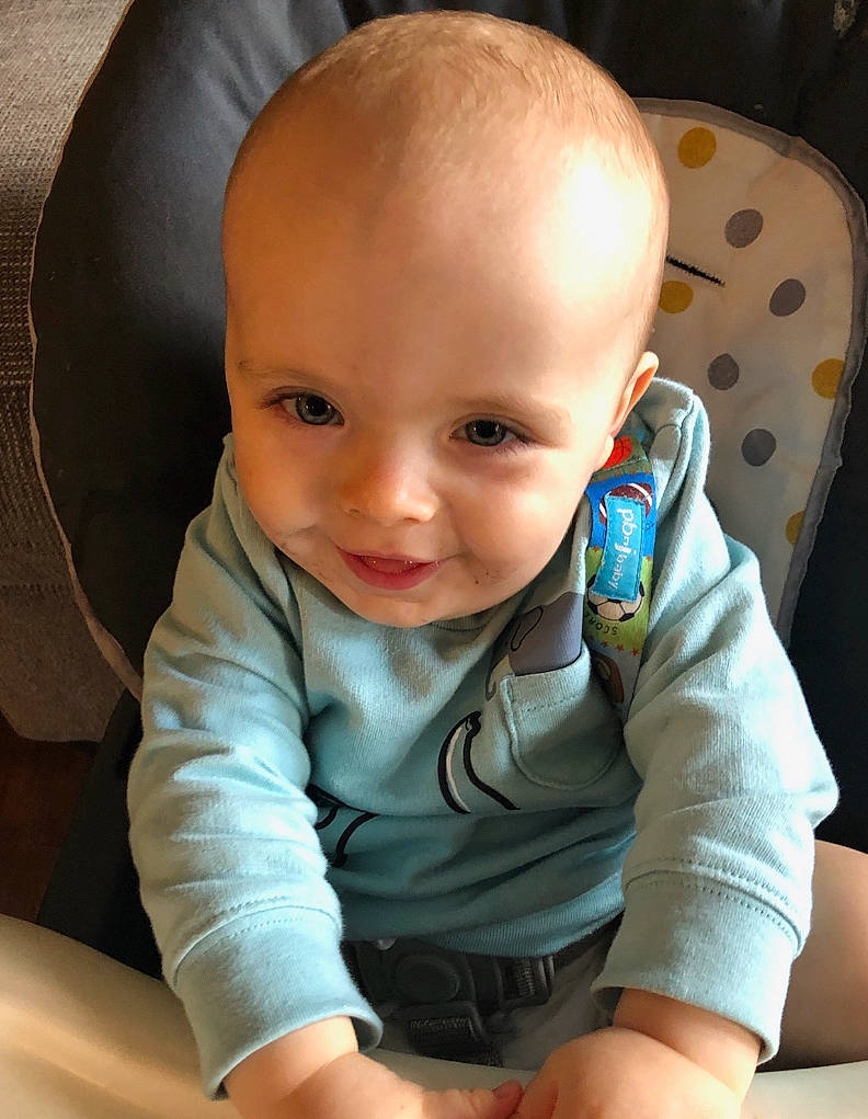 Caleb joined the competition — help win amazing prizes! arm, baby, baby_toddler_clothing, cheek, chin, comfort, elbow, eye, finger, happy, human_body, iris, mouth, neck, nose, person, product, skin, sleeve, smile