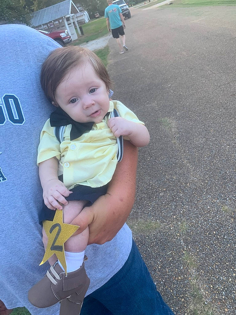 Bodhi joined the competition — help win amazing prizes! asphalt, baby, finger, fun, gesture, grass, happy, human_leg, joint, leisure, person, plant, recreation, road, shorts, smile, t_shirt, thumb, toddler, tree