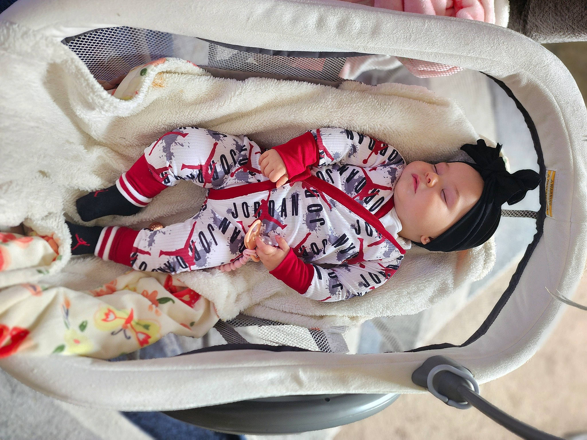 Amelianna joined the competition — help win amazing prizes! baby, baby_carriage, baby_products, baby_safety, baby_sleeping, baby_toddler_clothing, carmine, child, comfort, cutlery, dishware, household_silver, kitchen_utensil, linens, nap, pattern, person, serveware, sleeve, tableware