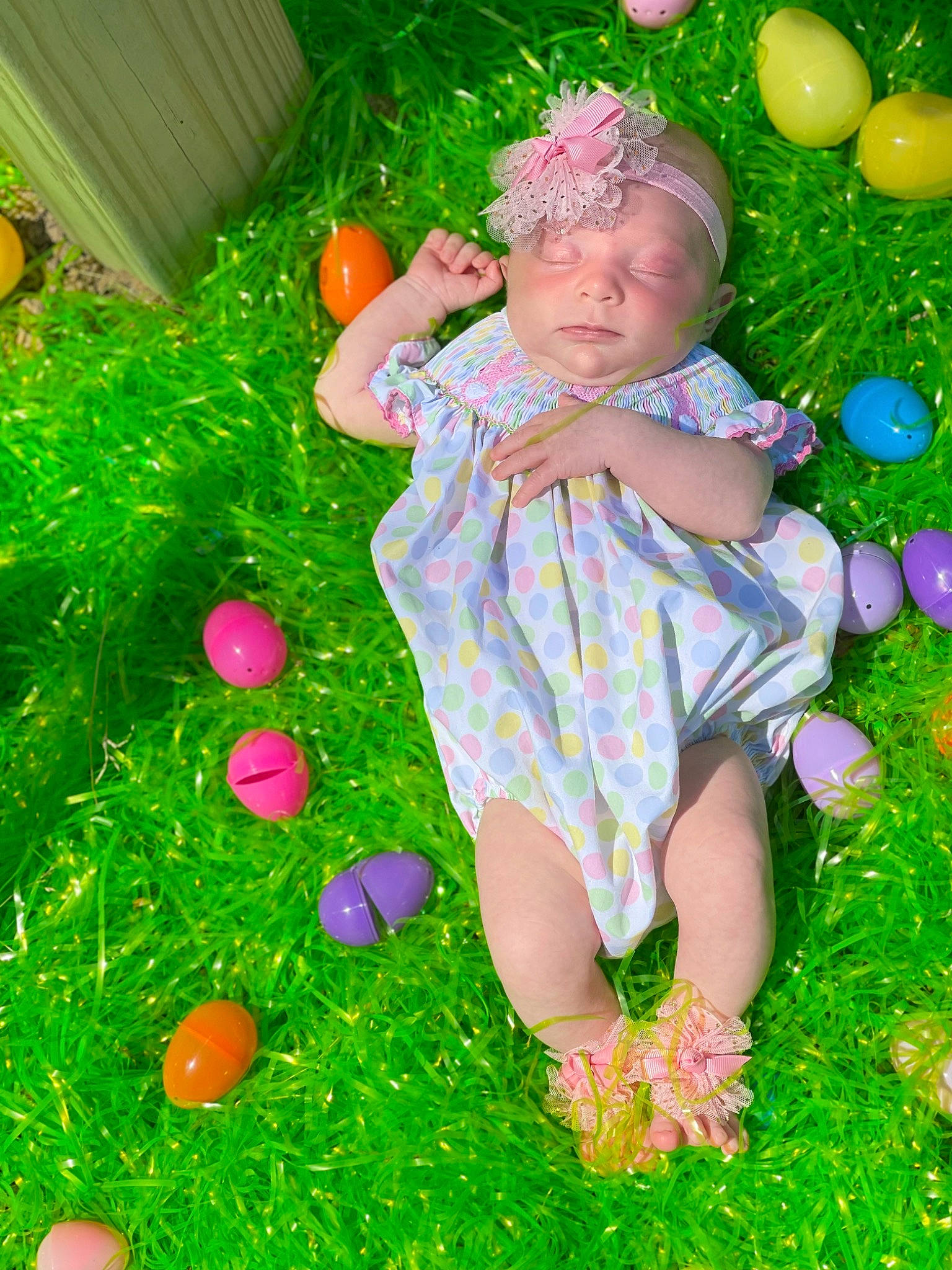 Aubrey is registered to the contest to win money with this photo: baby_toddler_clothing, child, event, fun, garden, grass, green, happy, holiday, holiday_ornament, lawn, leaf, leisure, party_supply, people_in_nature, person, plant, play, spring, toddler