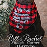 dog, black_dog, bandana, red_checkered, pet, outdoor, flowers, announcement, wedding, text_overlay, portrait, sitting, animal, cute, nature, celebration, formal, invitation, closeup, canine