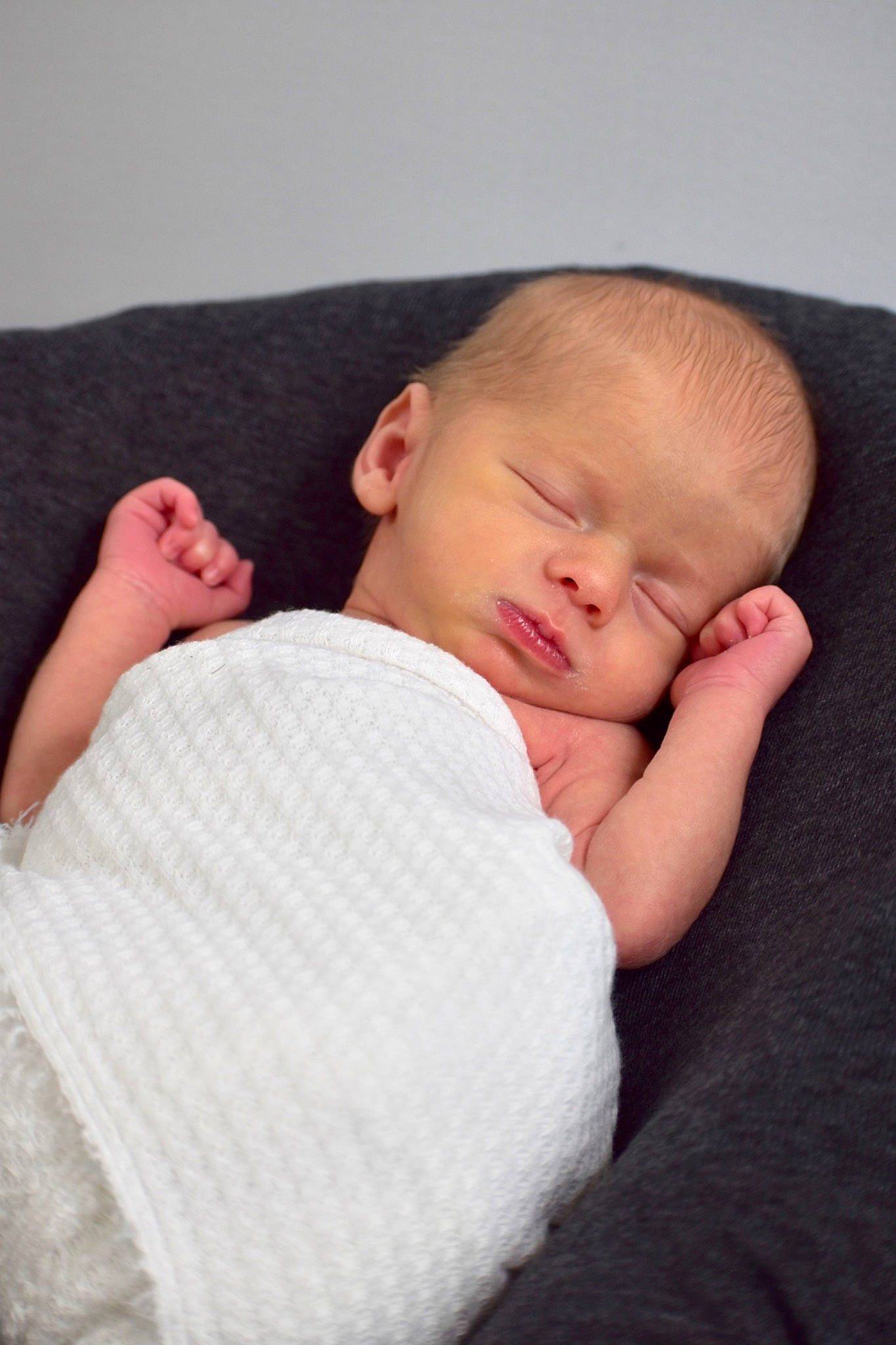 Damon joined the competition — help win amazing prizes! baby, baby_sleeping, baby_toddler_clothing, bedtime, cheek, child, comfort, elbow, finger, gesture, human_leg, linens, nap, pattern, person, room, sitting, skin, sleeve, textile