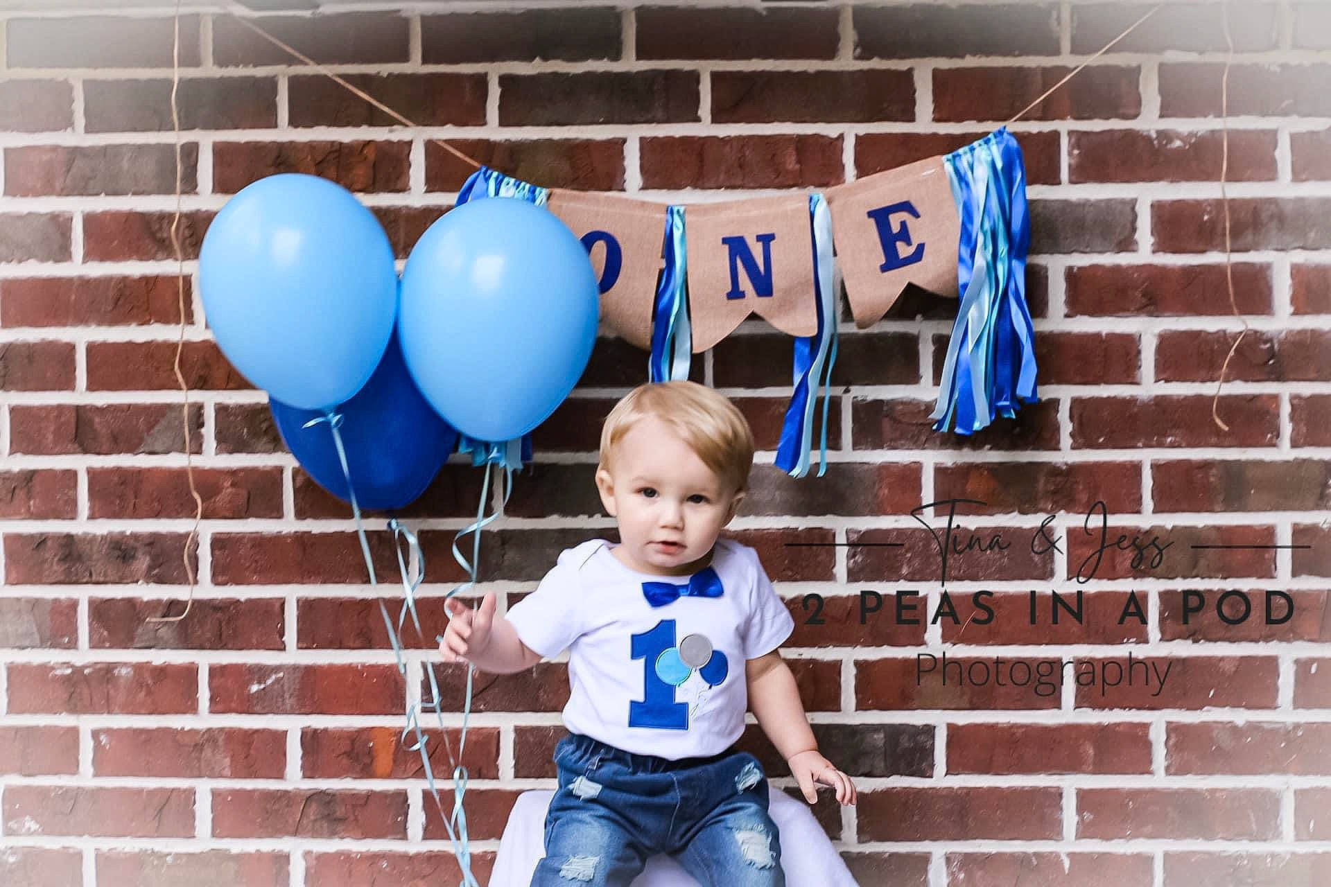 Ryatt joined the competition — help win amazing prizes! azure, baby_toddler_clothing, balloon, blue, brick, brickwork, child, denim, electric_blue, event, flash_photography, font, fun, gesture, happy, party_supply, person, stock_photography, t_shirt, toddler