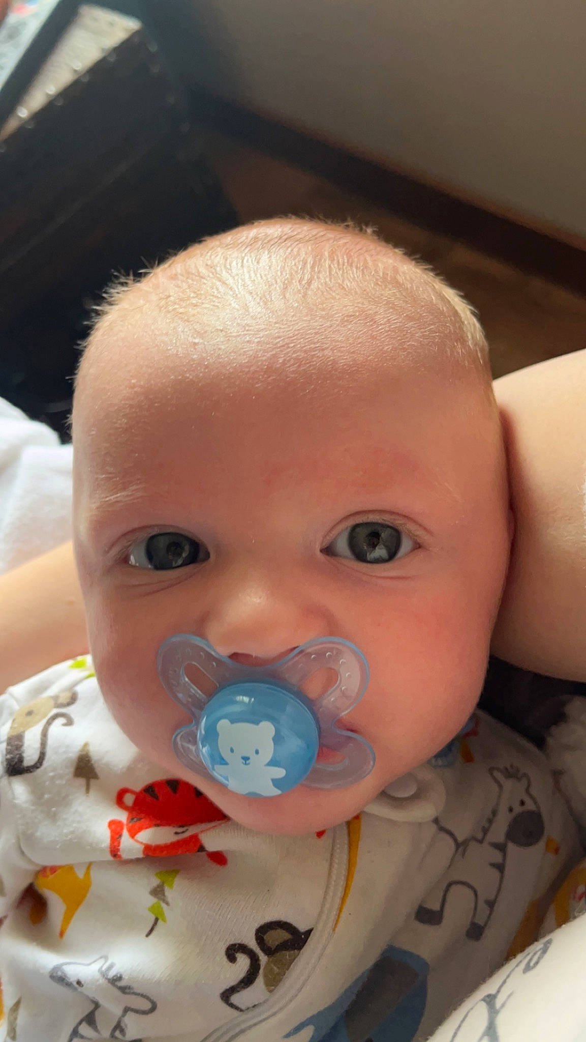 Myles is registered to the contest to win money with this photo: baby, baby_products, baby_toddler_clothing, cheek, child, chin, ear, eye, eyebrow, eyelash, facial_expression, finger, fun, happy, iris, lip, mouth, nose, person, skin