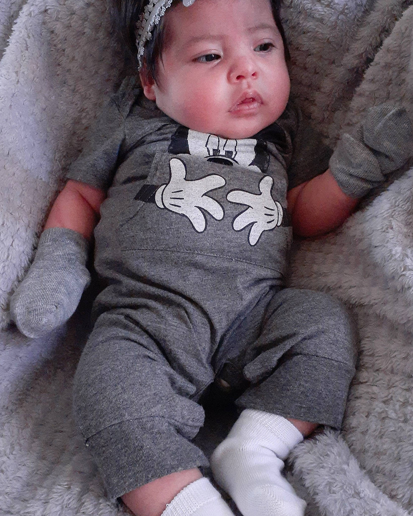 Shyla joined the competition — help win amazing prizes! baby, baby_products, baby_toddler_clothing, bonnet, cheek, child, comfort, foot, hair_accessory, headband, headpiece, human, long_sleeved_t_shirt, person, skin, sleeve, sock, toddler