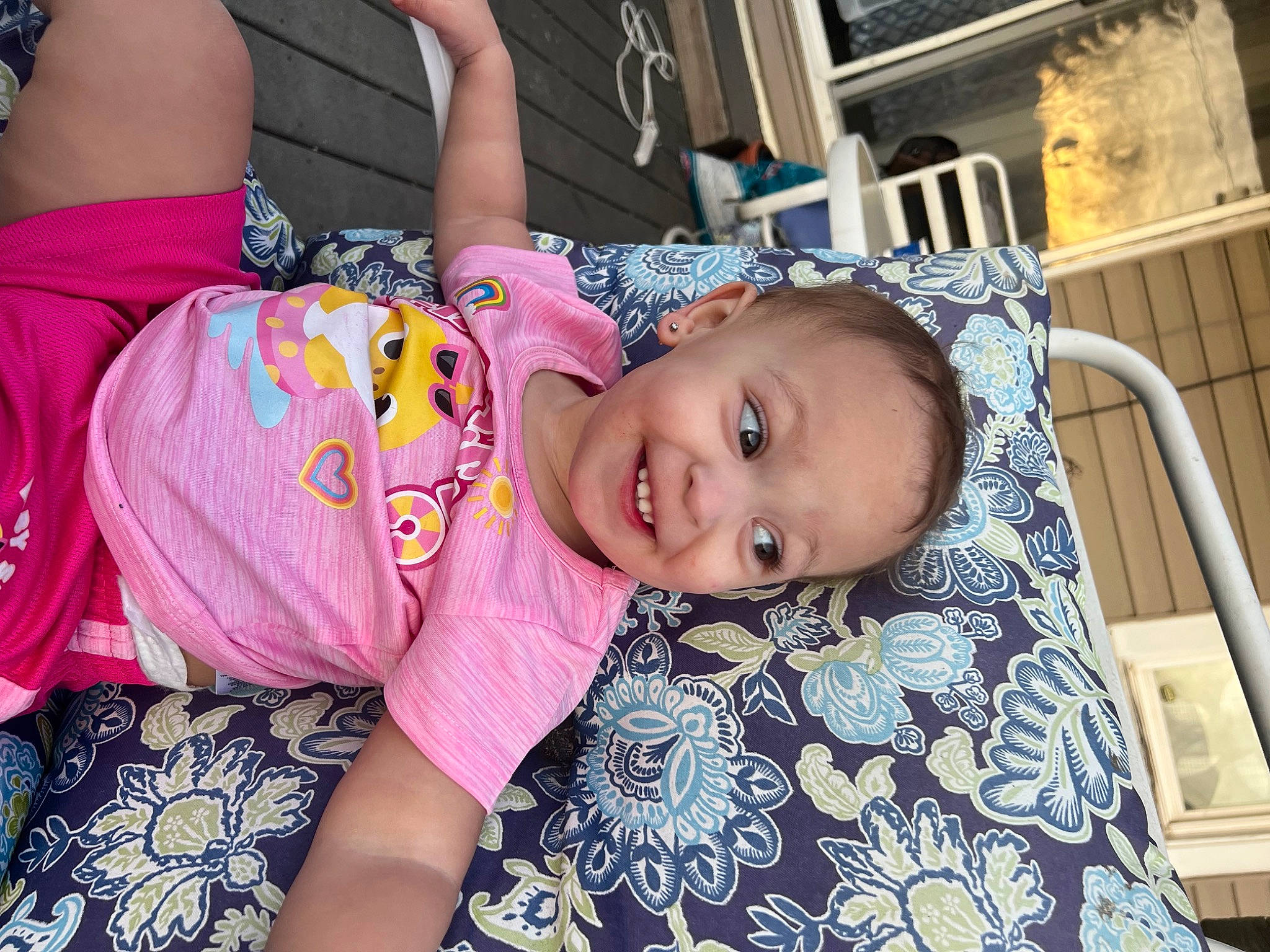 Jalani is registered to the contest to win money with this photo: baby_toddler_clothing, cheek, child, cool, face, facial_expression, fun, happy, human, joy, leisure, mammal, mouth, organ, person, product, purple, skin, sleeve, smile