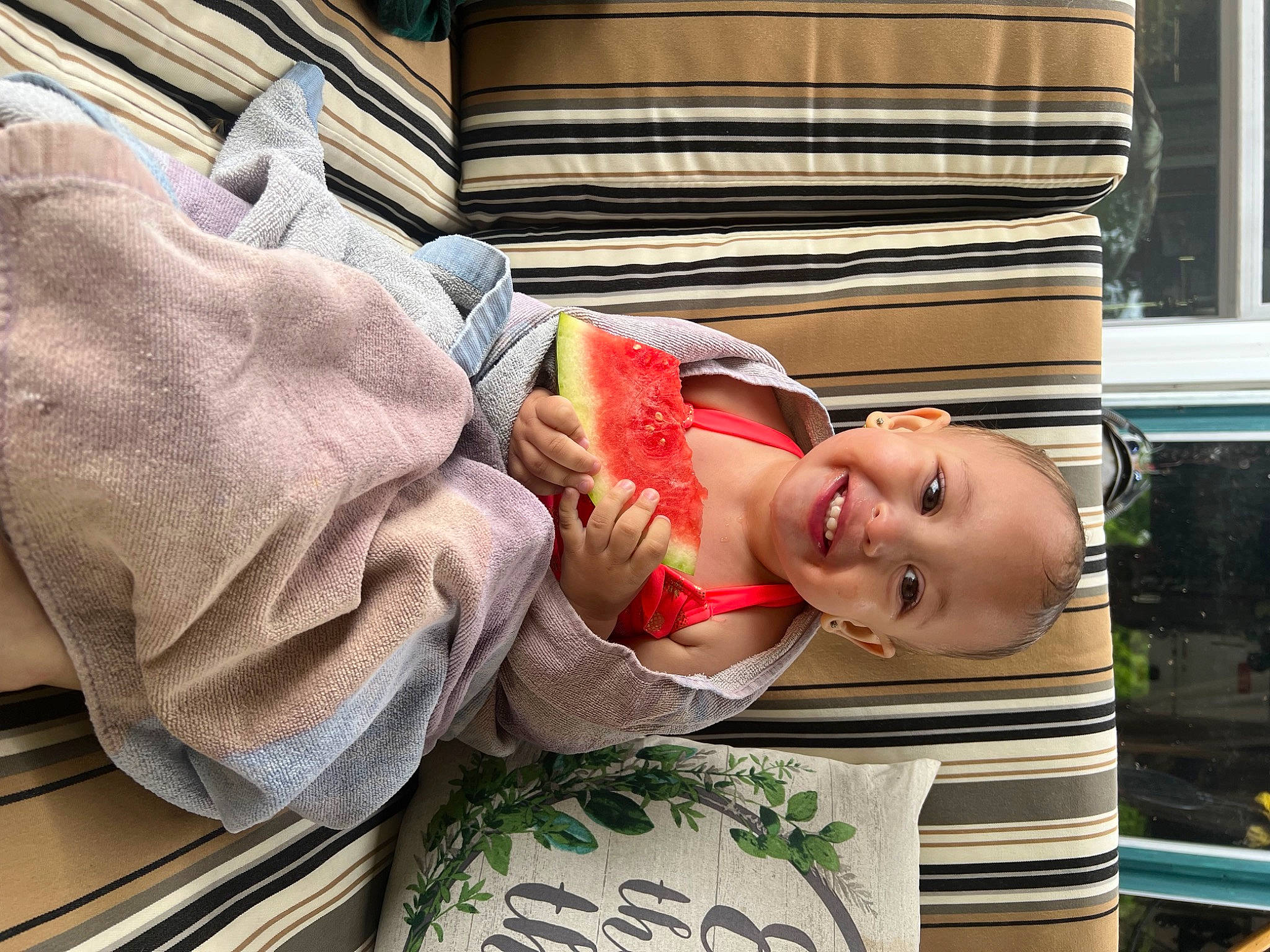 Jalani is registered to the contest to win money with this photo: baby, baby_products, child, comfort, fun, happy, joy, leisure, mammal, mouth, nap, people, person, sitting, smile, temple, toddler, travel, vacation, wood