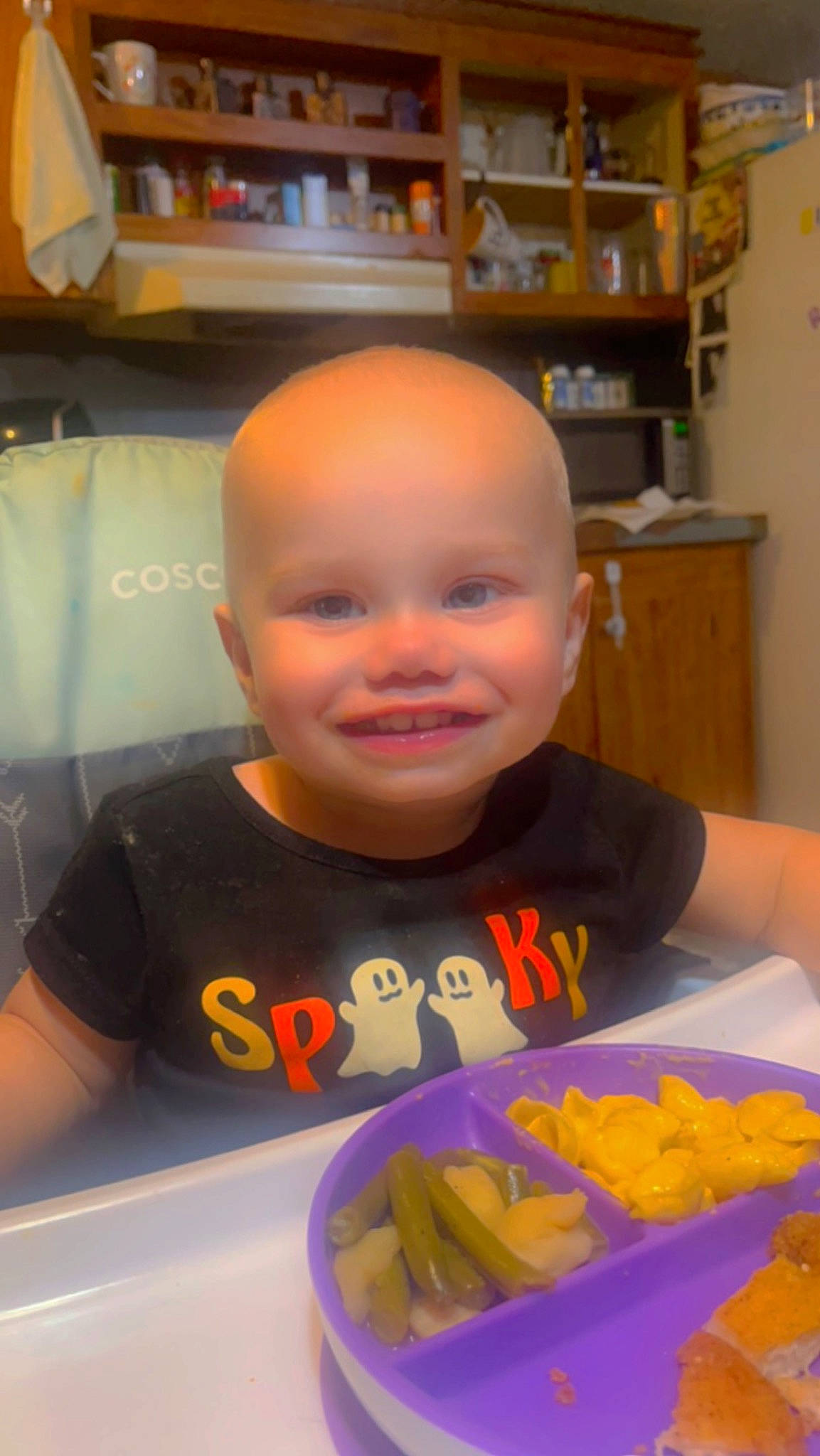 Kashtyn joined the competition — help win amazing prizes! baby, bookcase, chair, cheek, child, chin, comfort_food, face, food, food_craving, fun, joy, mouth, person, room, shelf, shelving, smile, t_shirt, tableware