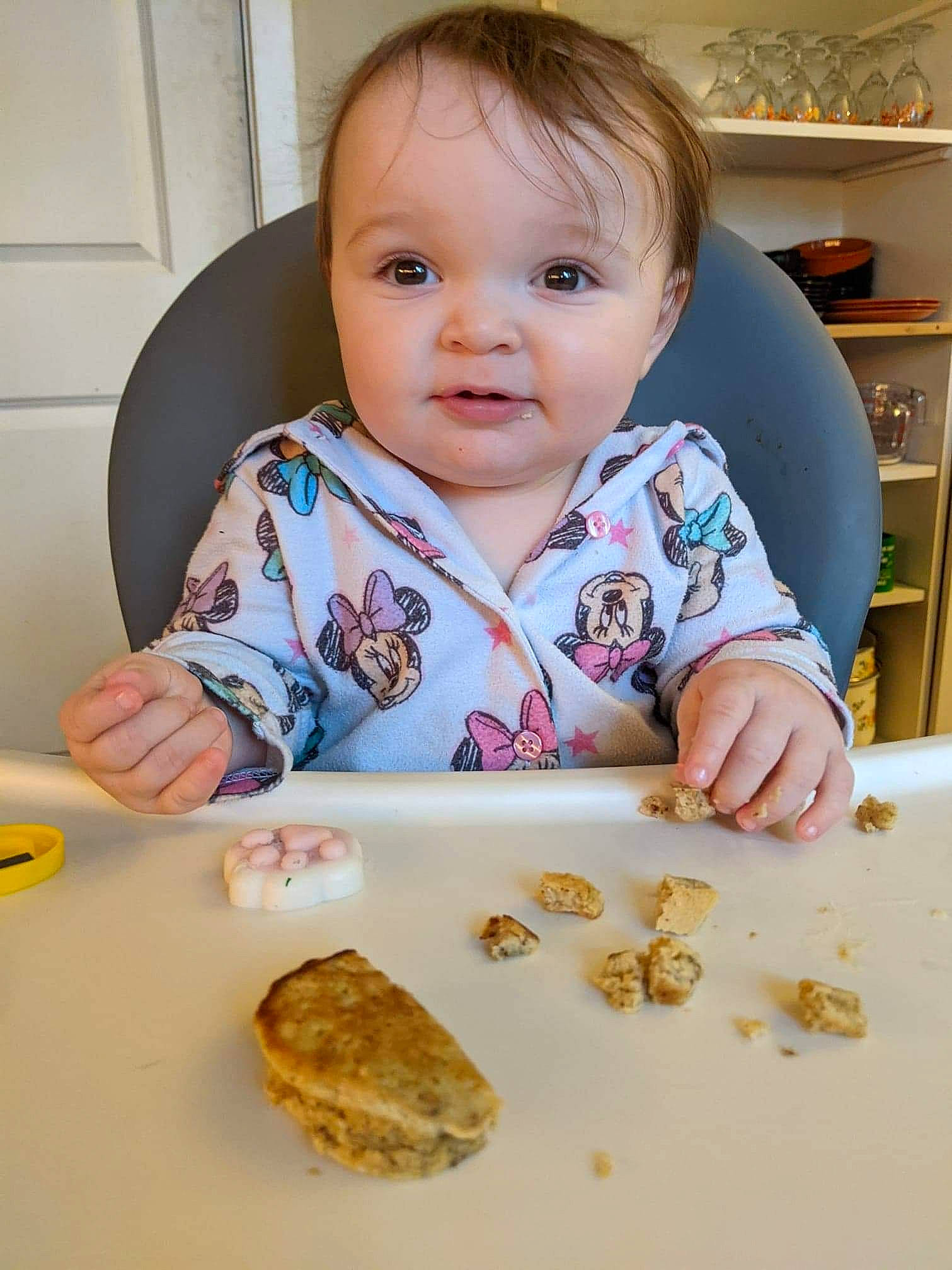 Brooklyn joined the competition — help win amazing prizes! baby, baby_toddler_clothing, baked_goods, bookcase, cheek, child, comfort_food, cuisine, dish, face, fast_food, finger_food, food, food_craving, ingredient, junk_food, person, plate, shelf, tableware