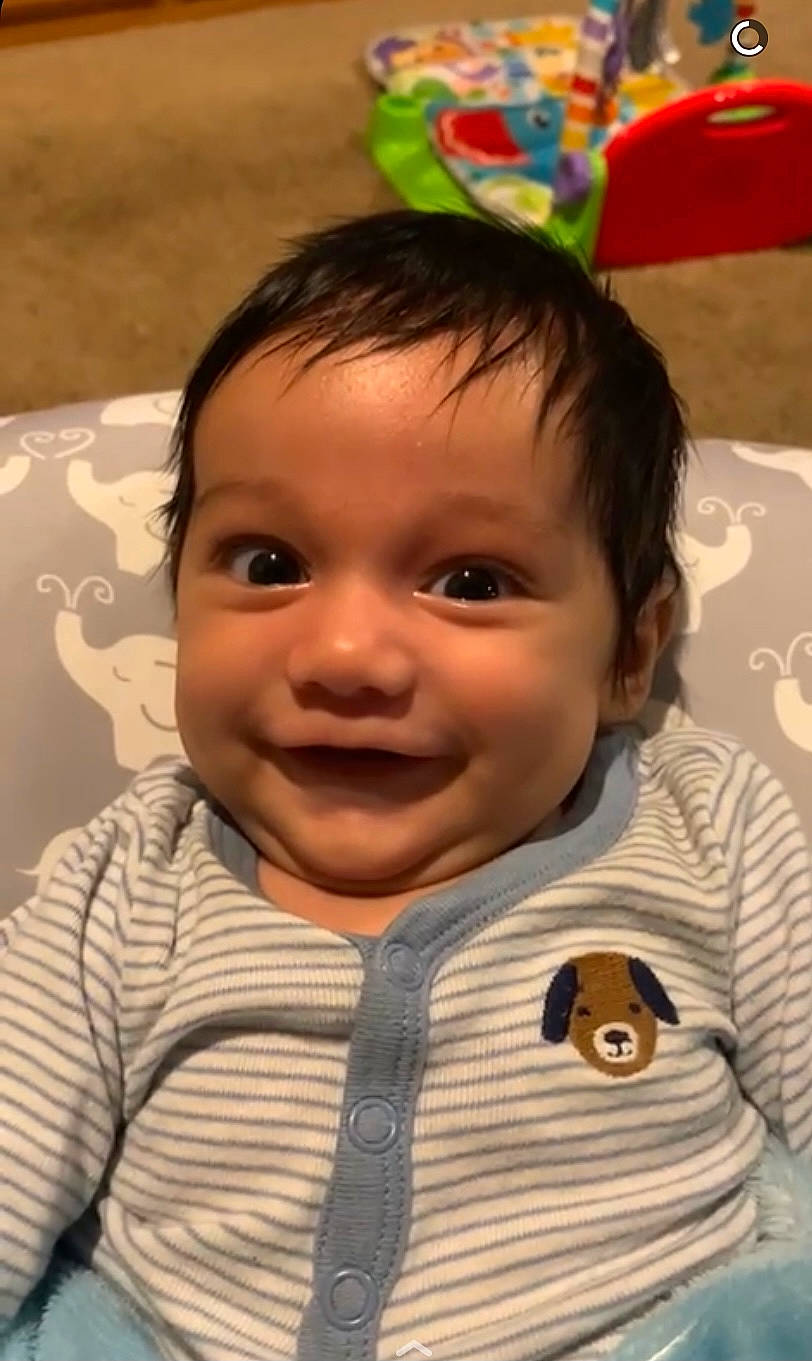 Keelan joined the competition — help win amazing prizes! baby, baby_toddler_clothing, cheek, comfort, eye, eyebrow, face, forehead, gesture, happy, iris, joy, lip, mouth, nose, organ, person, product, skin, sleeve