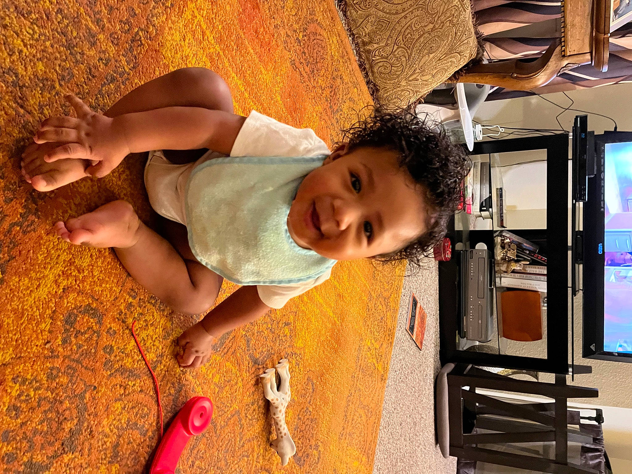 Donavon joined the competition — help win amazing prizes! baby, baby_toddler_clothing, child, flooring, fun, happy, human_leg, leisure, people_in_nature, person, play, room, sitting, skin, toddler, travel, vacation, wood