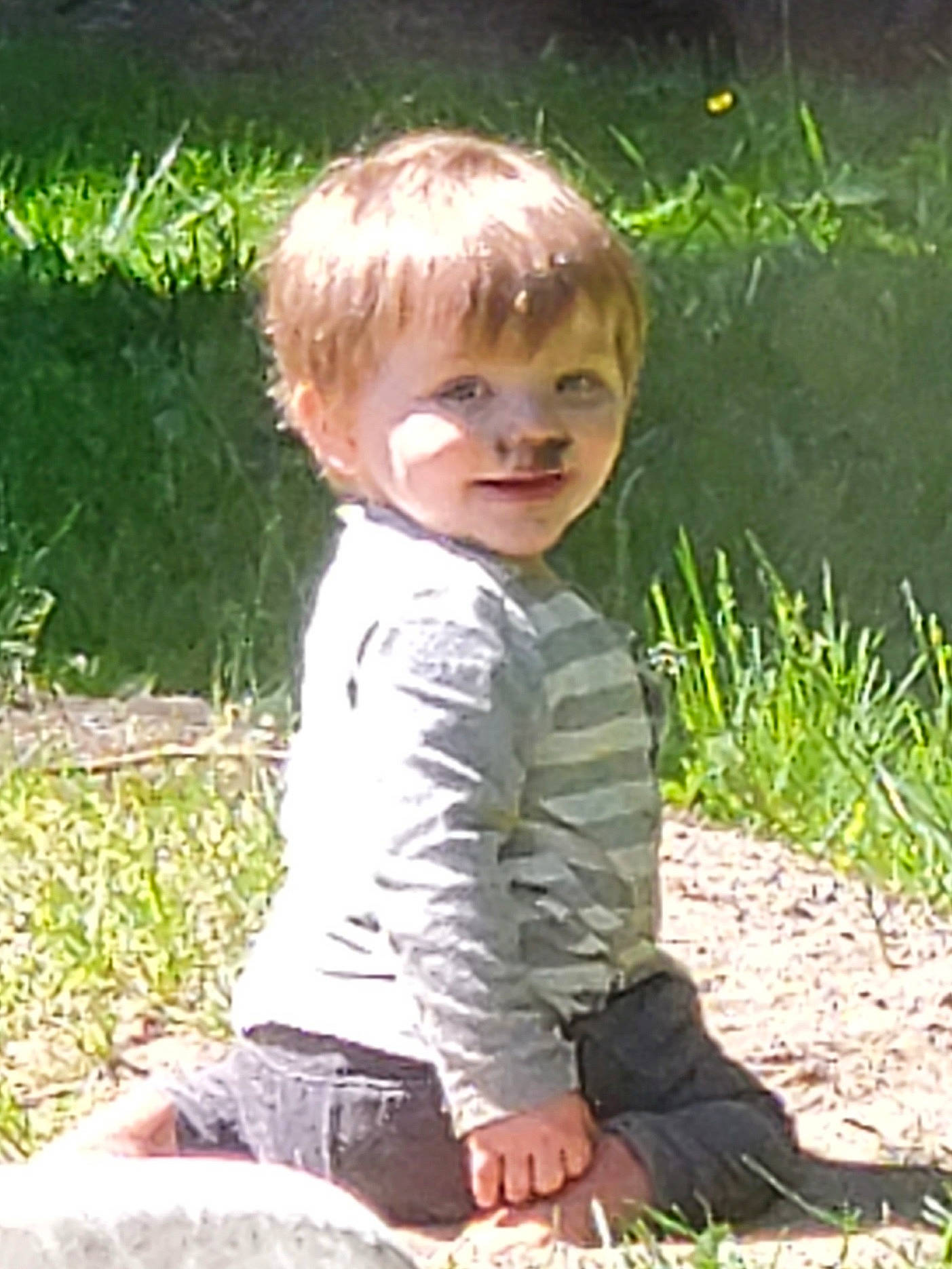 Carsyn joined the competition — help win amazing prizes! child, grass, person, play, portrait, sitting, toddler