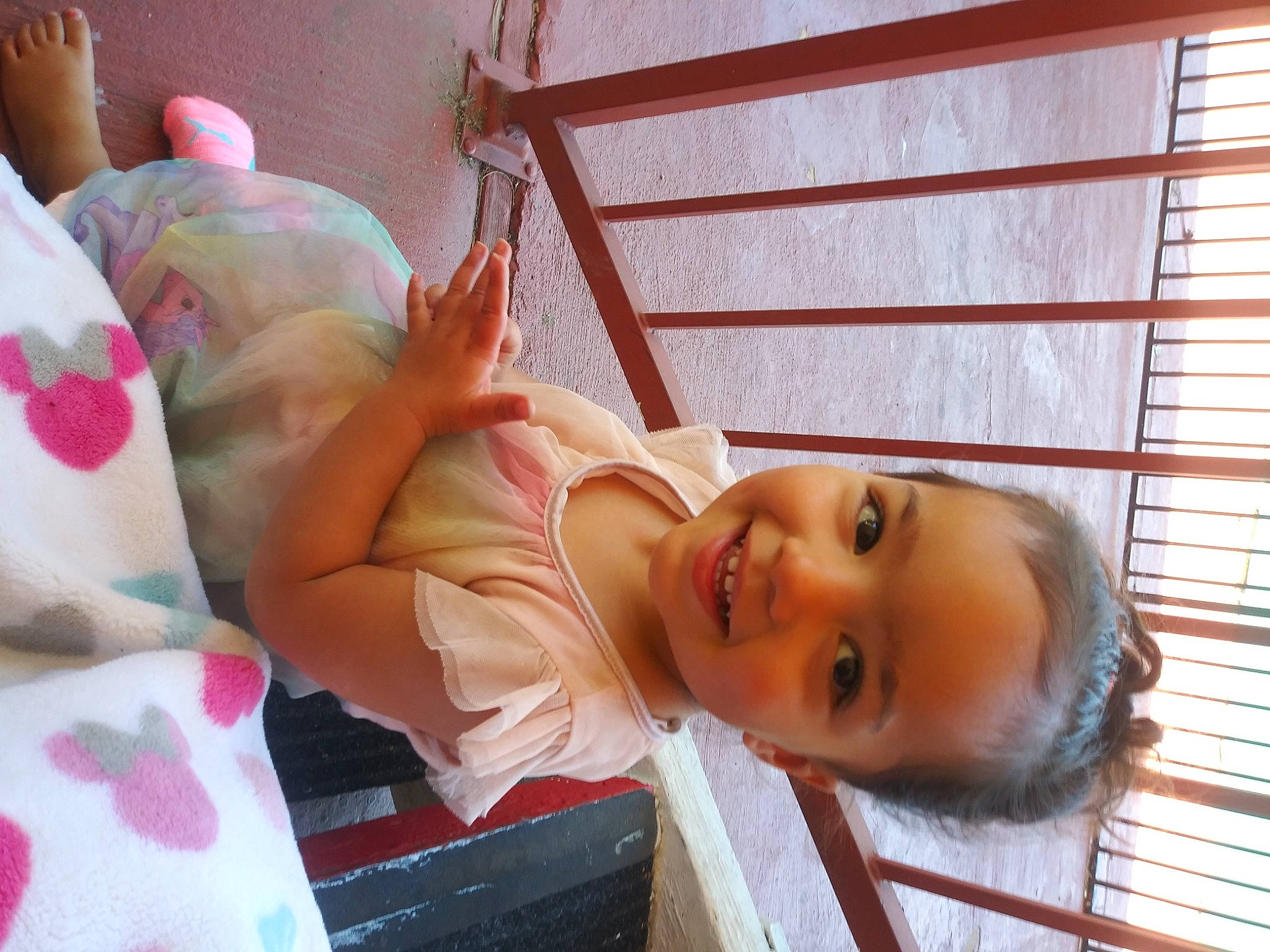 Delores Shay joined the competition — help win amazing prizes! baby, child, ear, joy, person, pink, toddler