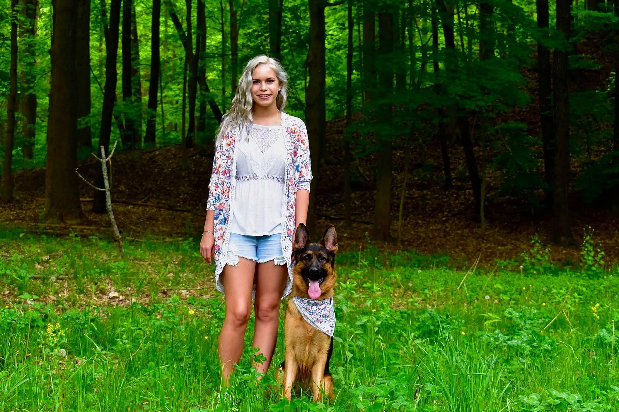 Nova joined the competition — help win amazing prizes! canidae, carnivore, companion_dog, dog, dog_breed, dog_walking, fawn, forest, grass, green, people_in_nature, photography, plant, shorts, sporting_group, tree, woodland