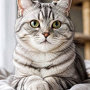 Cookie joined the competition — help win amazing prizes! cat, tabby, silver_tabby, pet, feline, animal, close_up, portrait, whiskers, green_eyes, soft_fur, striped, domestic_cat, resting, cute, indoor, bed, paws, relaxed, fluffy