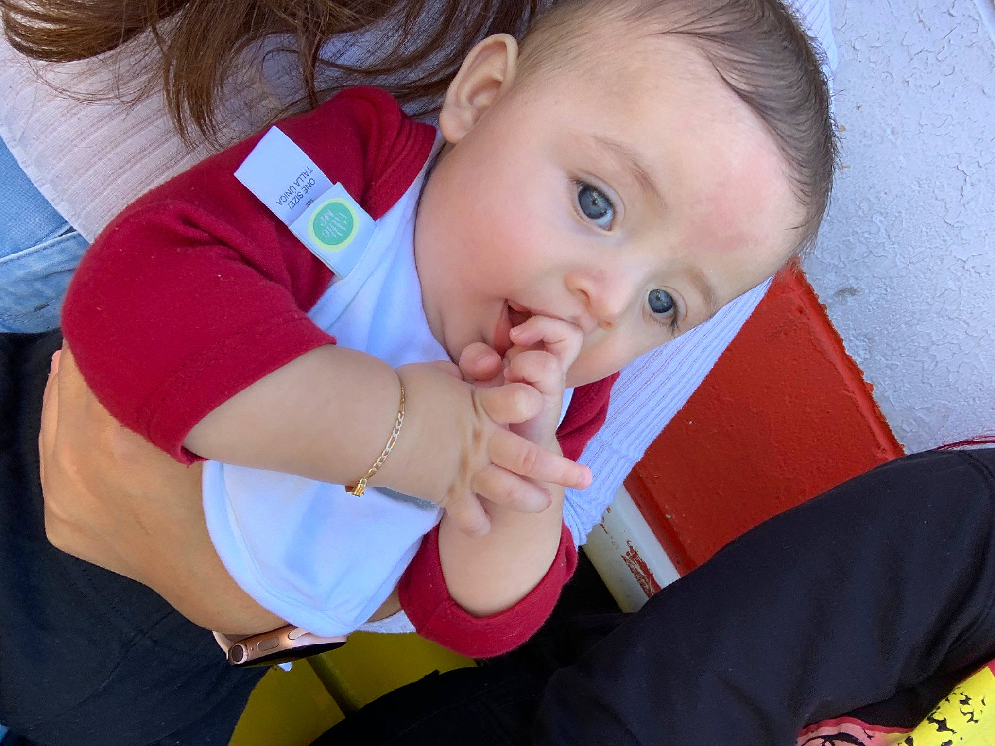 Kayleb joined the competition — help win amazing prizes! baby, cheek, child, chin, ear, eye, face, finger, gesture, lip, mouth, nose, person, skin, smile, surprise, toddler