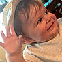 Mason joined the competition — help win amazing prizes! toddler, child, hat, smile, waving_hand, indoor, face, happy, closeup, person, cute, cheeky, clothing, baby, portrait, young_child, expression, headwear, hand, casual