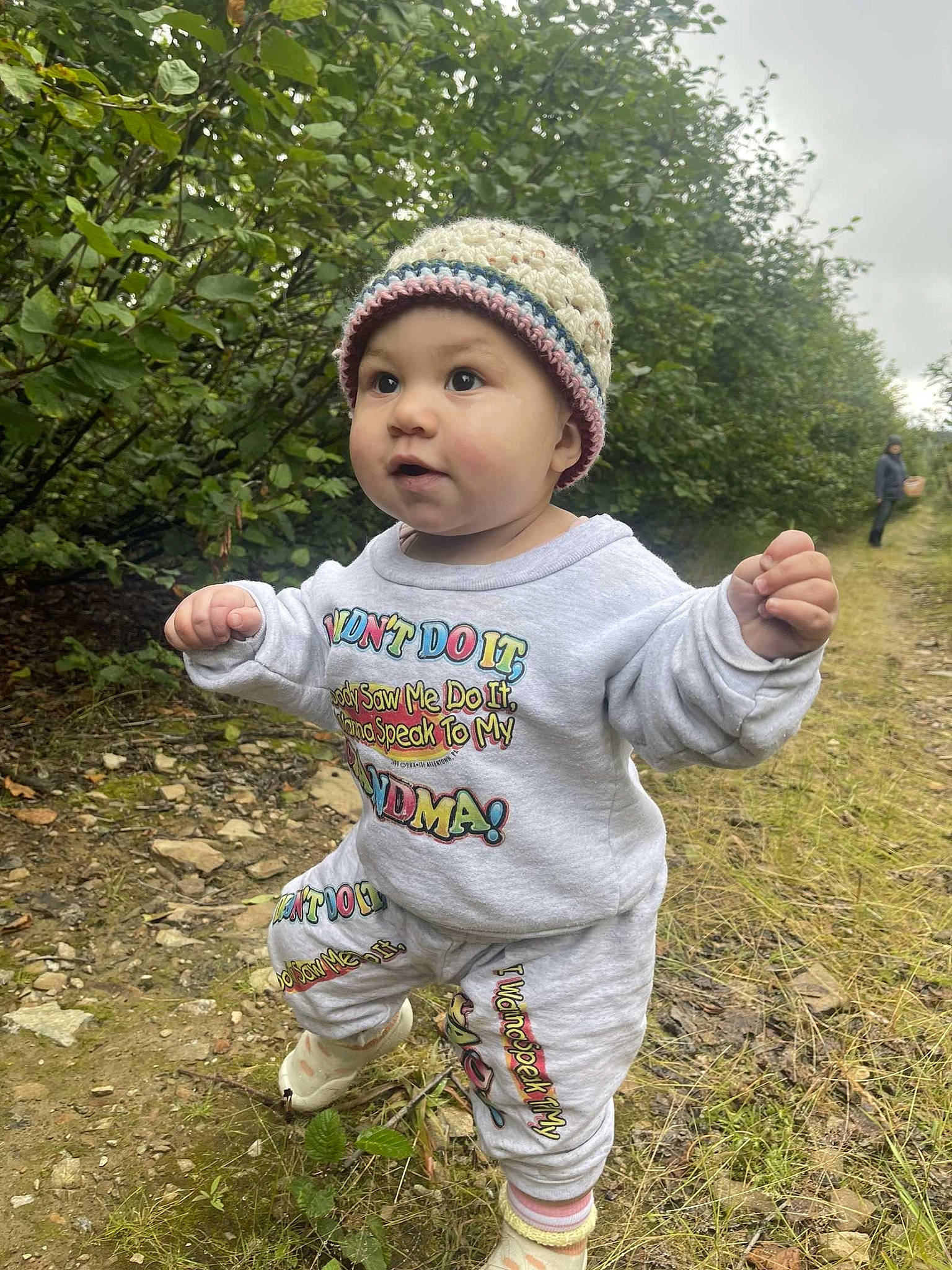 Avaya joined the competition — help win amazing prizes! baby, baby_toddler_clothing, cap, garden, grass, grass_family, grassland, happy, headwear, landscape, leaf, nose, people_in_nature, person, plant, sky, sleeve, smile, soil, spring