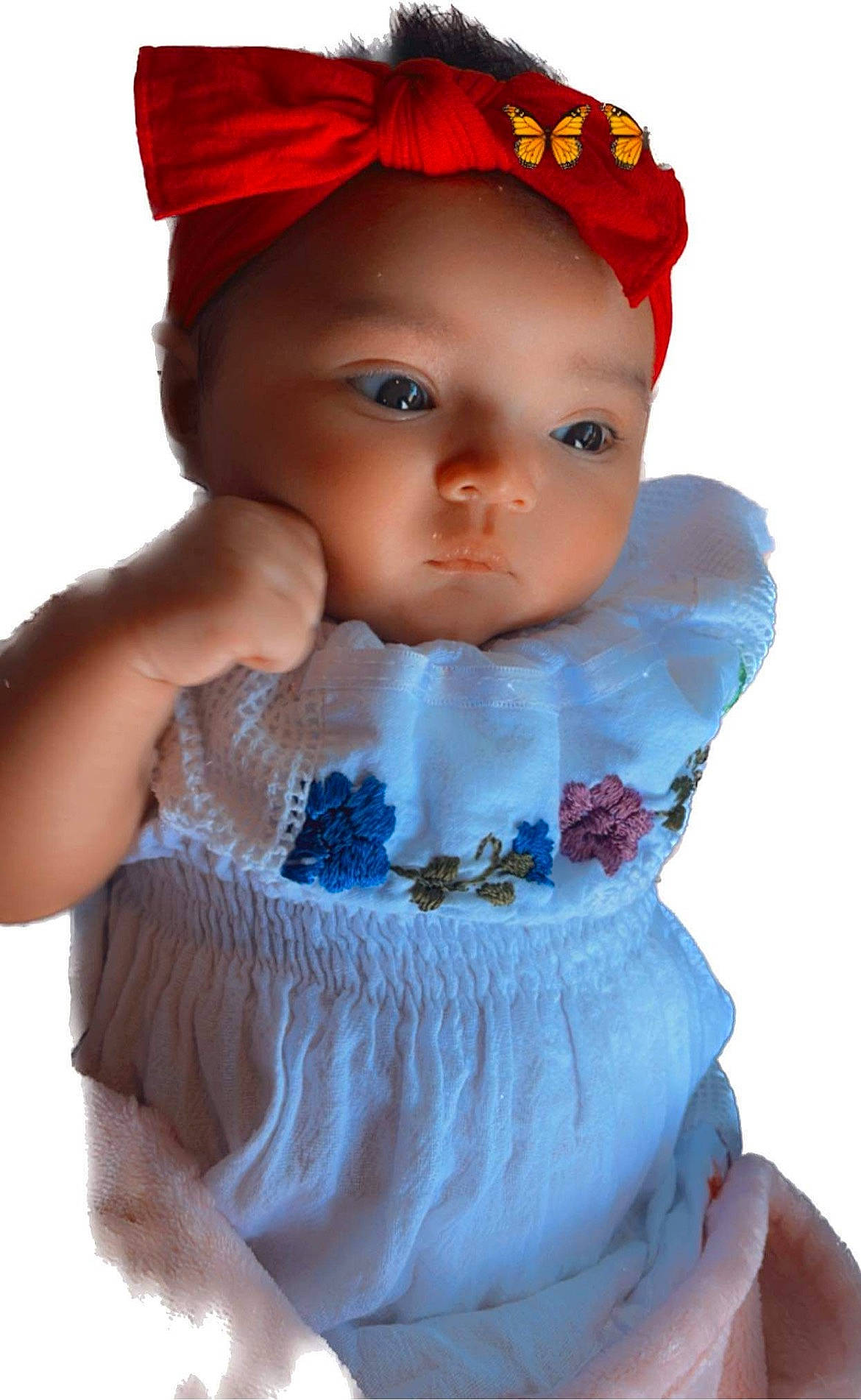 Kamilah is registered to the contest to win money with this photo: baby_toddler_clothing, blue, cap, child, costume_hat, doll, electric_blue, eye, fashion_accessory, fashion_design, finger, hair_accessory, head, headpiece, headwear, lip, person, pink, sleeve, toddler