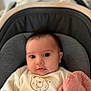 apparel, baby, bear_design, blanket, child, clothing, comfort, cozy, cushion, cute, expression, eyes, face, head, indoors, infant, newborn, portrait, seat, soft