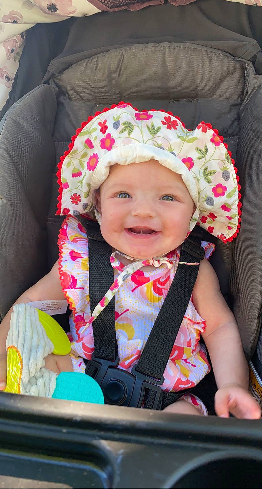 Riplee joined the competition — help win amazing prizes! baby, baby_carriage, baby_laughing, baby_products, baby_toddler_clothing, car_seat, cheek, child, comfort, fun, happy, headgear, headwear, iris, joy, outerwear, person, pink, product, skin