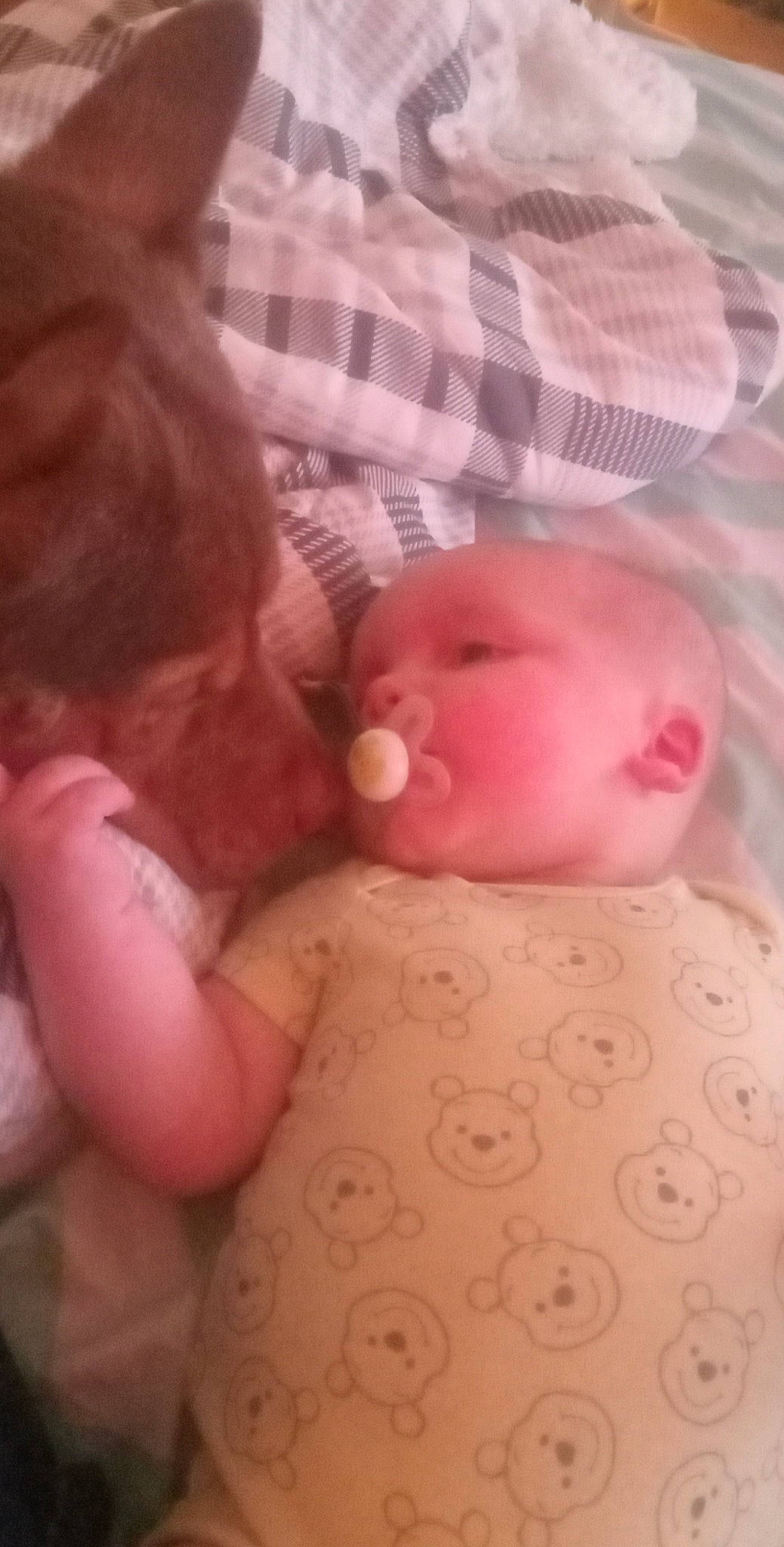 Kolton joined the competition — help win amazing prizes! baby, baby_sleeping, baby_toddler_clothing, bedtime, cheek, child, chin, comfort, ear, eye, finger, head, iris, lip, mouth, nose, person, pink, skin, thumb