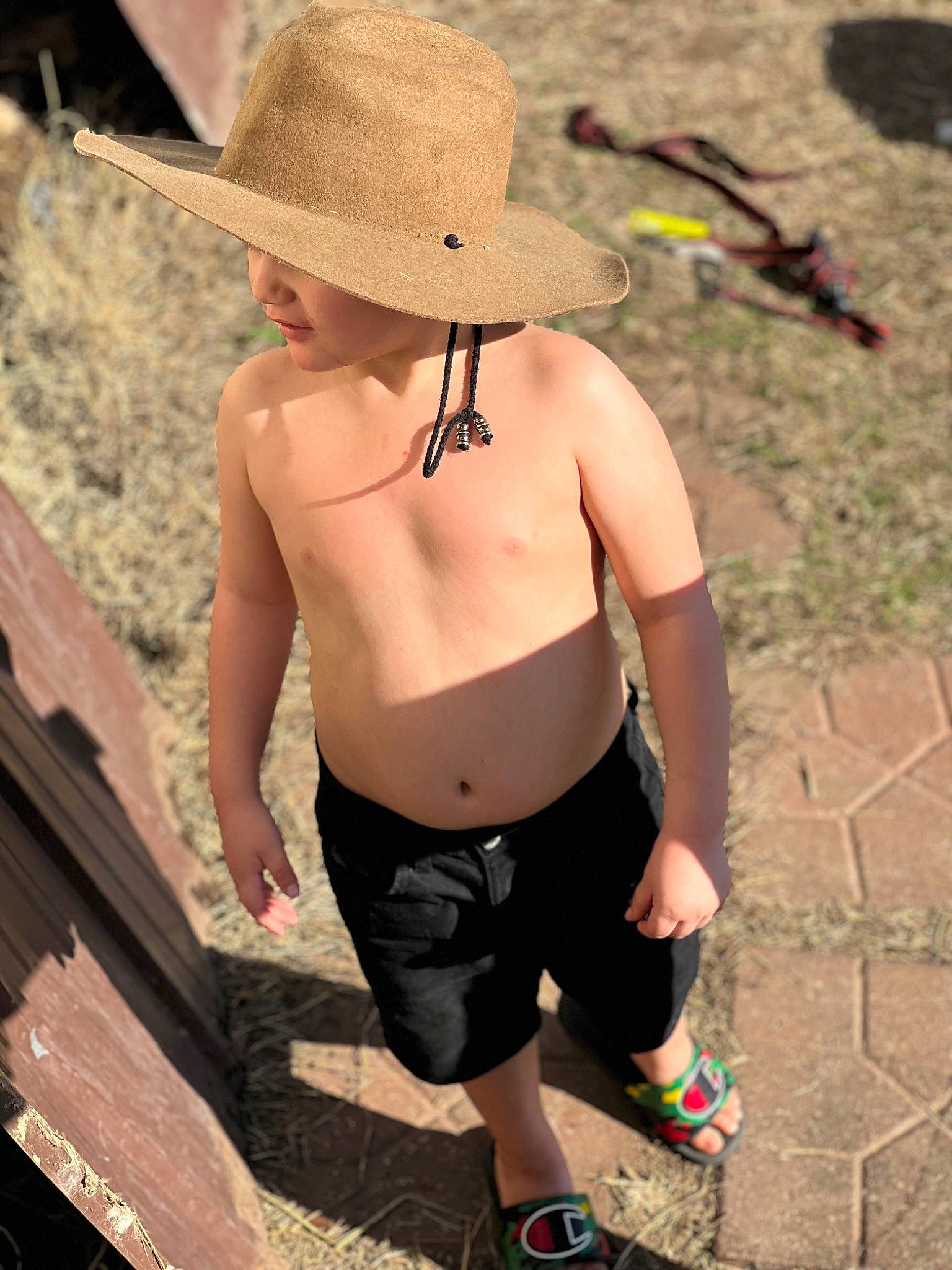 Brandon joined the competition — help win amazing prizes! abdomen, barechested, belt, cap, chest, cowboy_hat, eyewear, fedora, fun, glasses, hat, human_leg, landscape, leisure, person, recreation, sun_hat, thigh, trunk, trunks