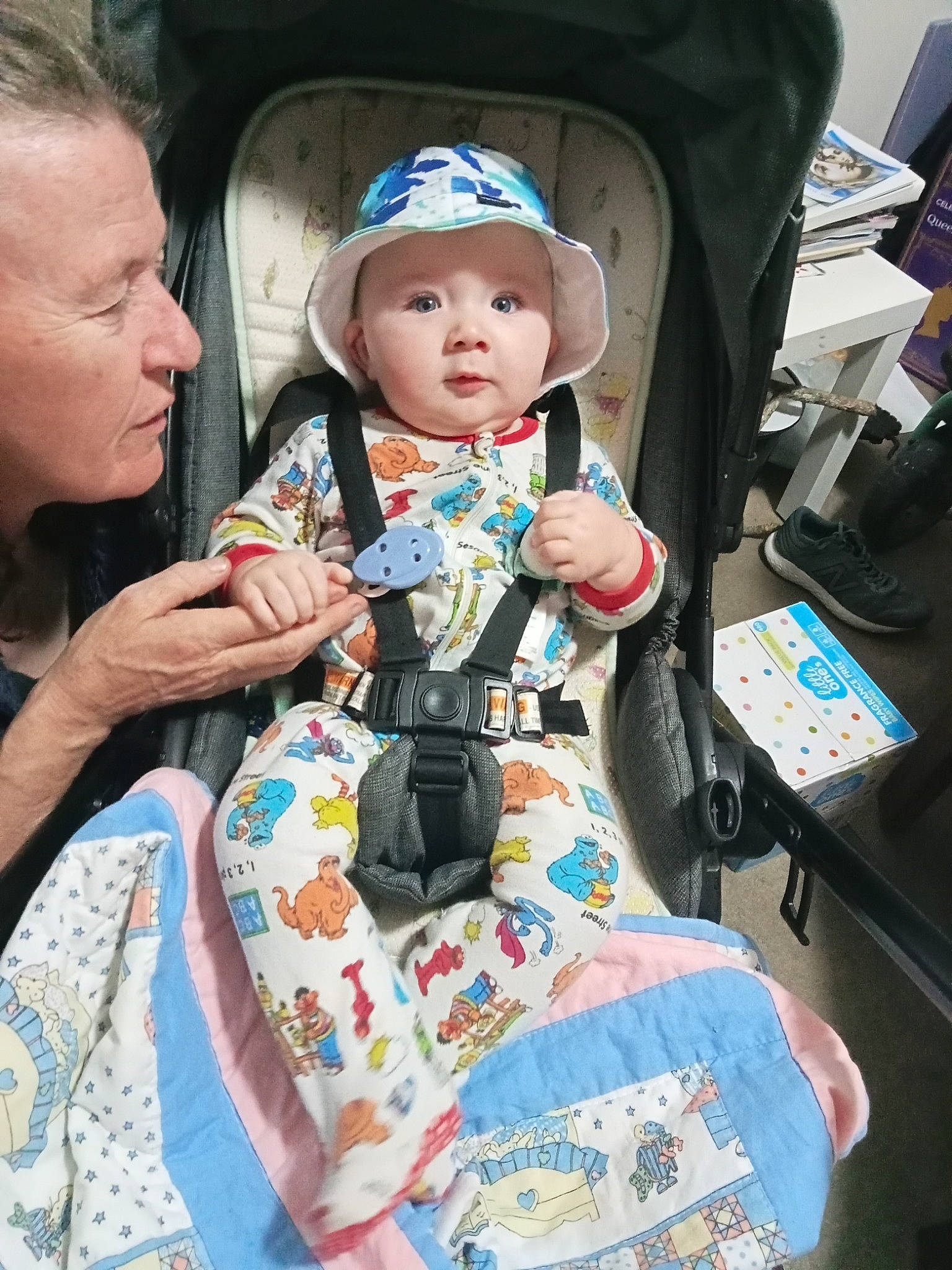 Talakai joined the competition — help win amazing prizes! baby, baby_carriage, baby_products, baby_toddler_clothing, bag, cap, child, costume, fashion_accessory, fun, hat, headwear, pattern, person, personal_protective_equipment, sitting, sleeve, sun_hat, toddler, toy