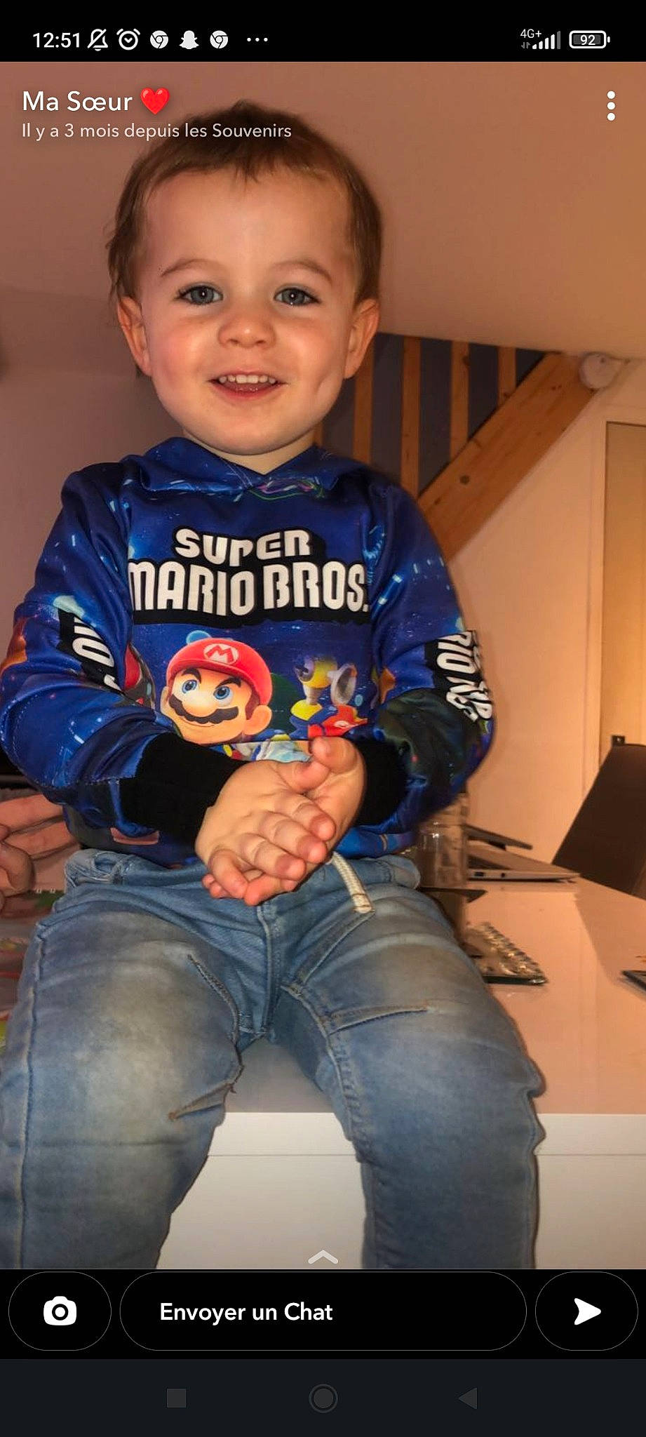 Mathis participe au concours pour gagner de l'argent avec cette photo : arm, baby_toddler_clothing, cheek, child, chin, clothing, cool, denim, finger, fun, hairstyle, happy, head, jeans, joy, person, sleeve, smile, standing, t_shirt