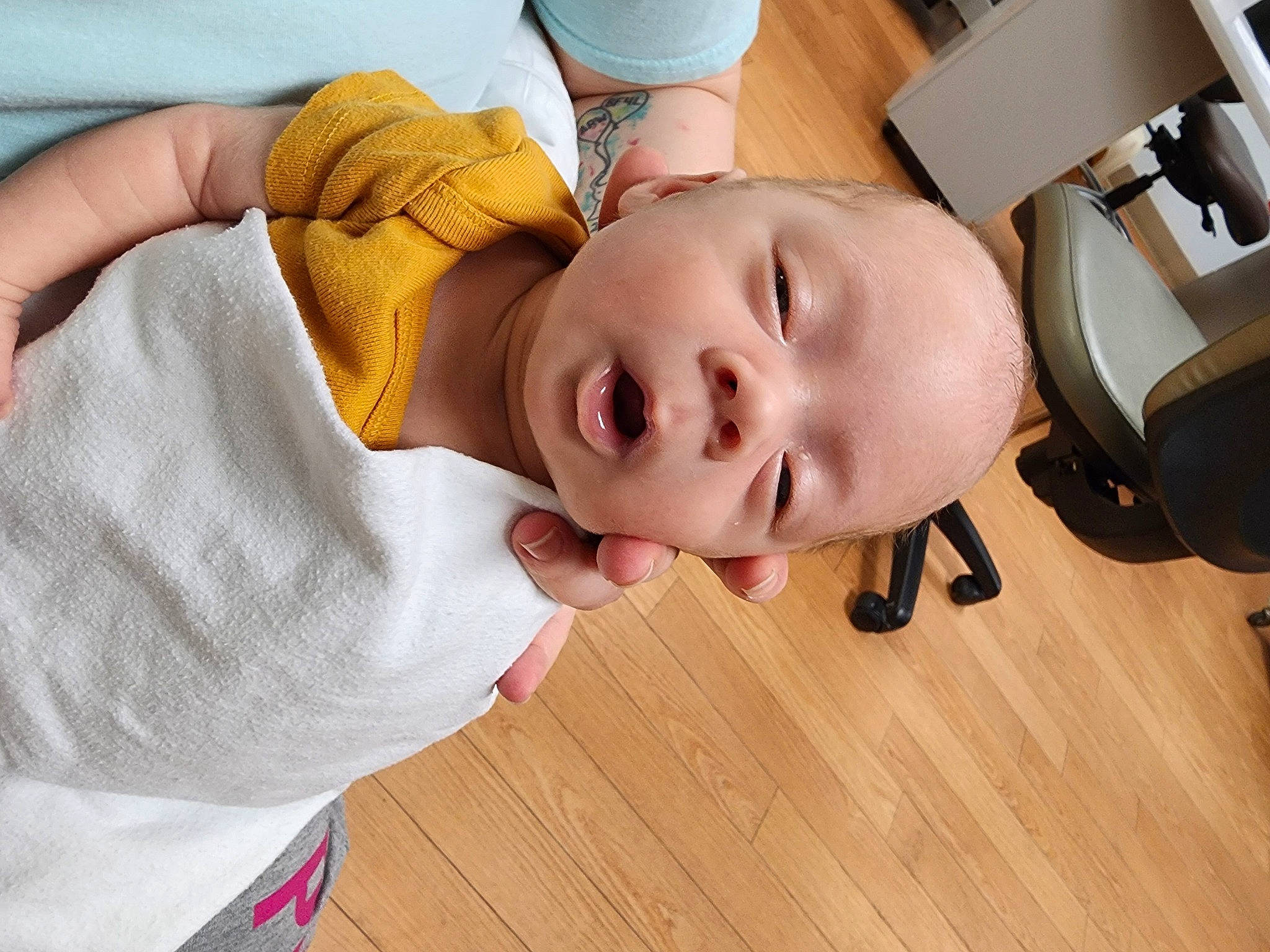 Owen joined the competition — help win amazing prizes! baby, baby_products, baby_safety, baby_toddler_clothing, cheek, child, comfort, eyelash, flooring, happy, hardwood, headgear, nose, person, sleeve, smile, toddler, varnish, wood, wood_flooring