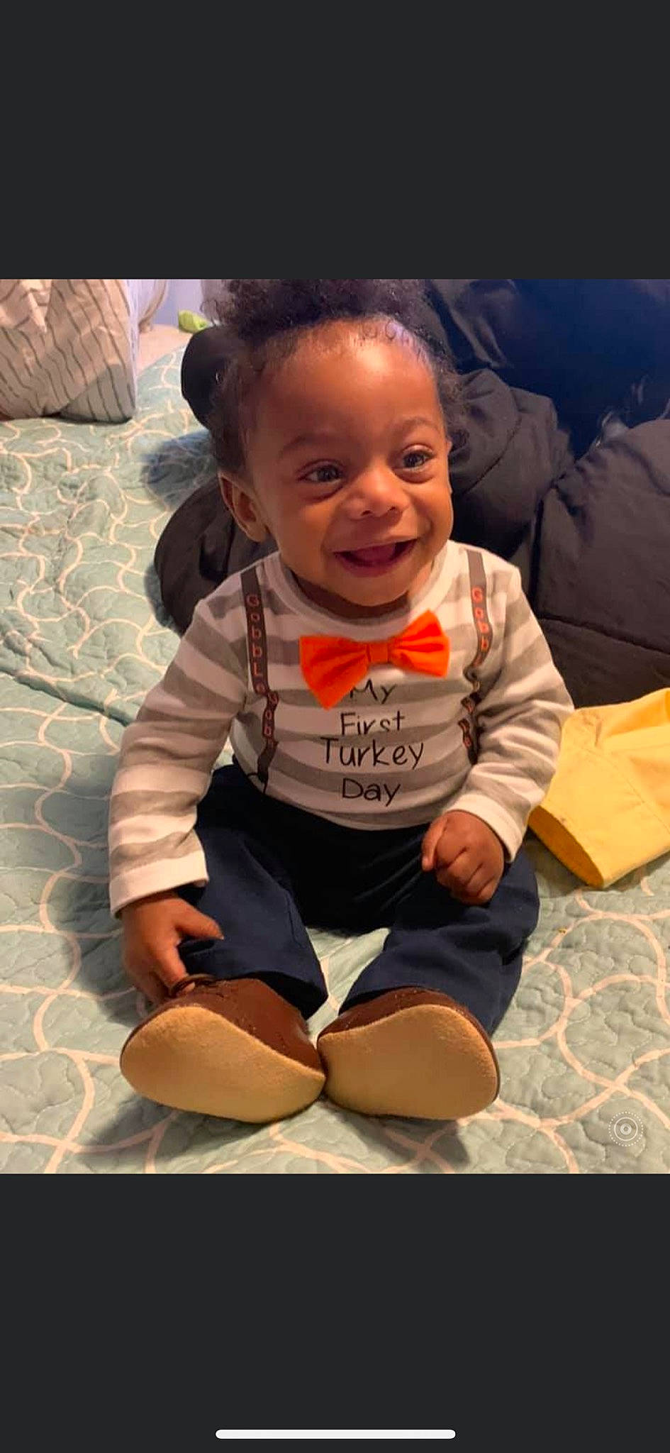 Semaj joined the competition — help win amazing prizes! baby, cheek, child, joy, person, play, sitting, smile, toddler, tummy_time